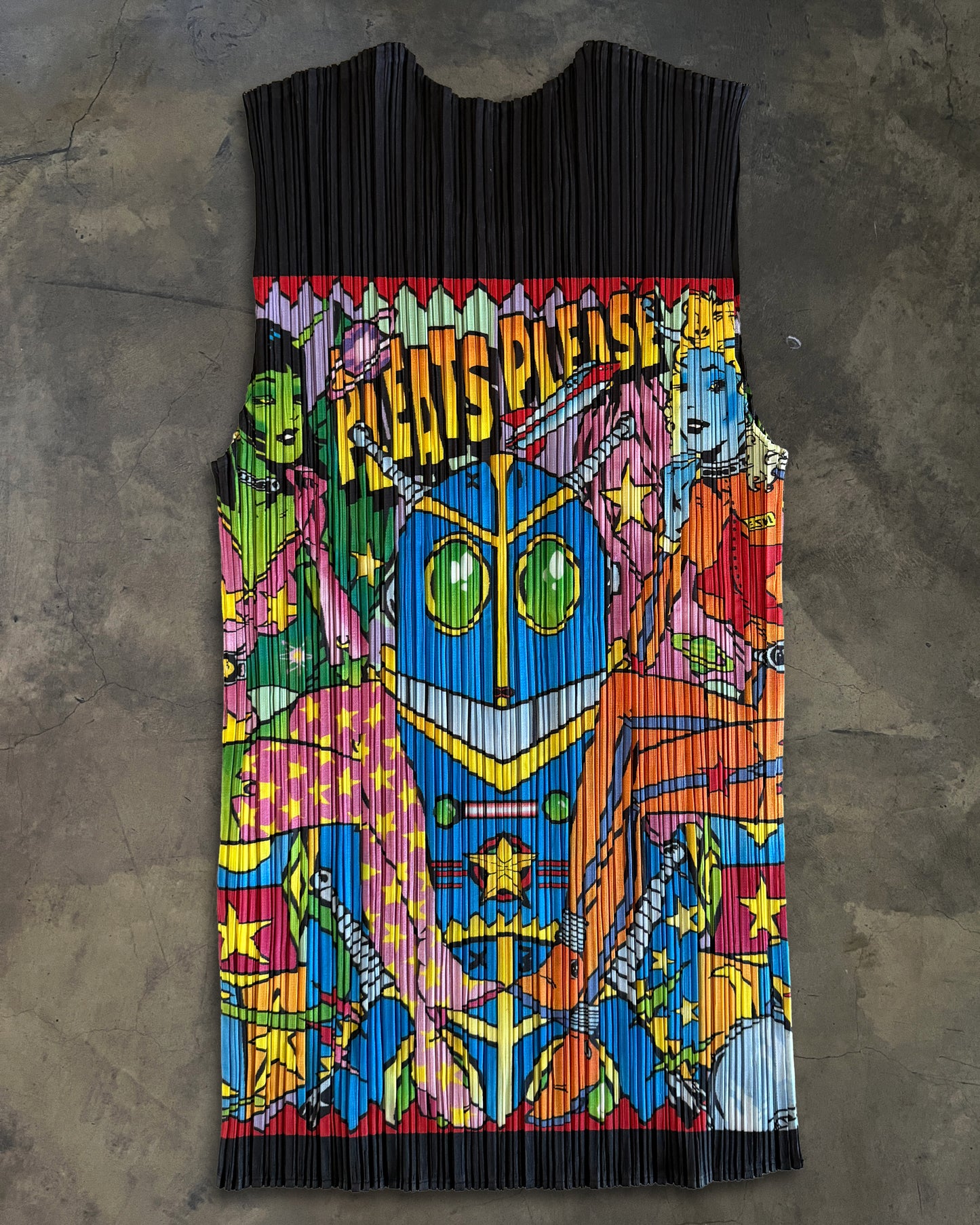 ISSEY MIYAKE PLEATS PLESAE SS1999 SCIFI COMIC TANK