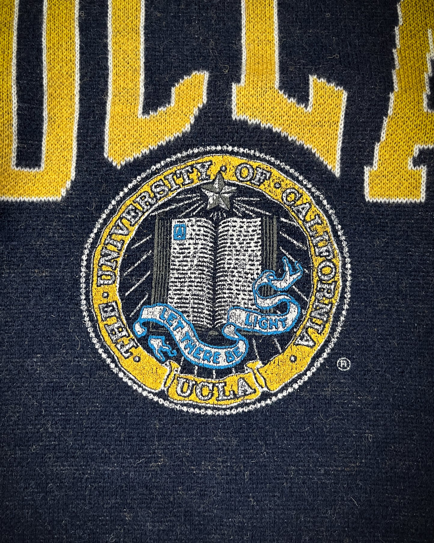 JUNYA WATANABE CDG AW2019 UCLA INTARSIA KNIT SWEATER