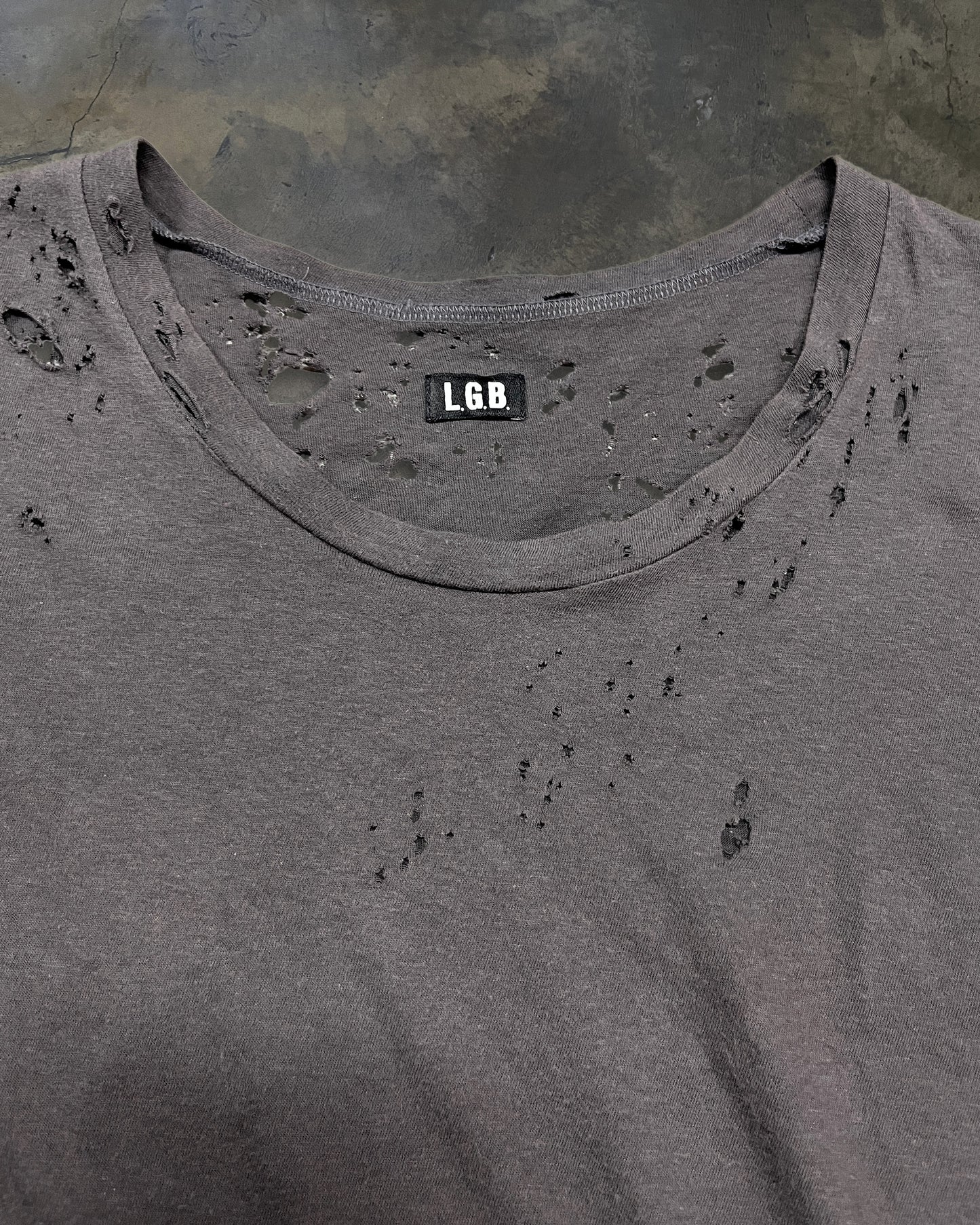 L.G.B. "FIRE WORKS" DISTRESSED TEE