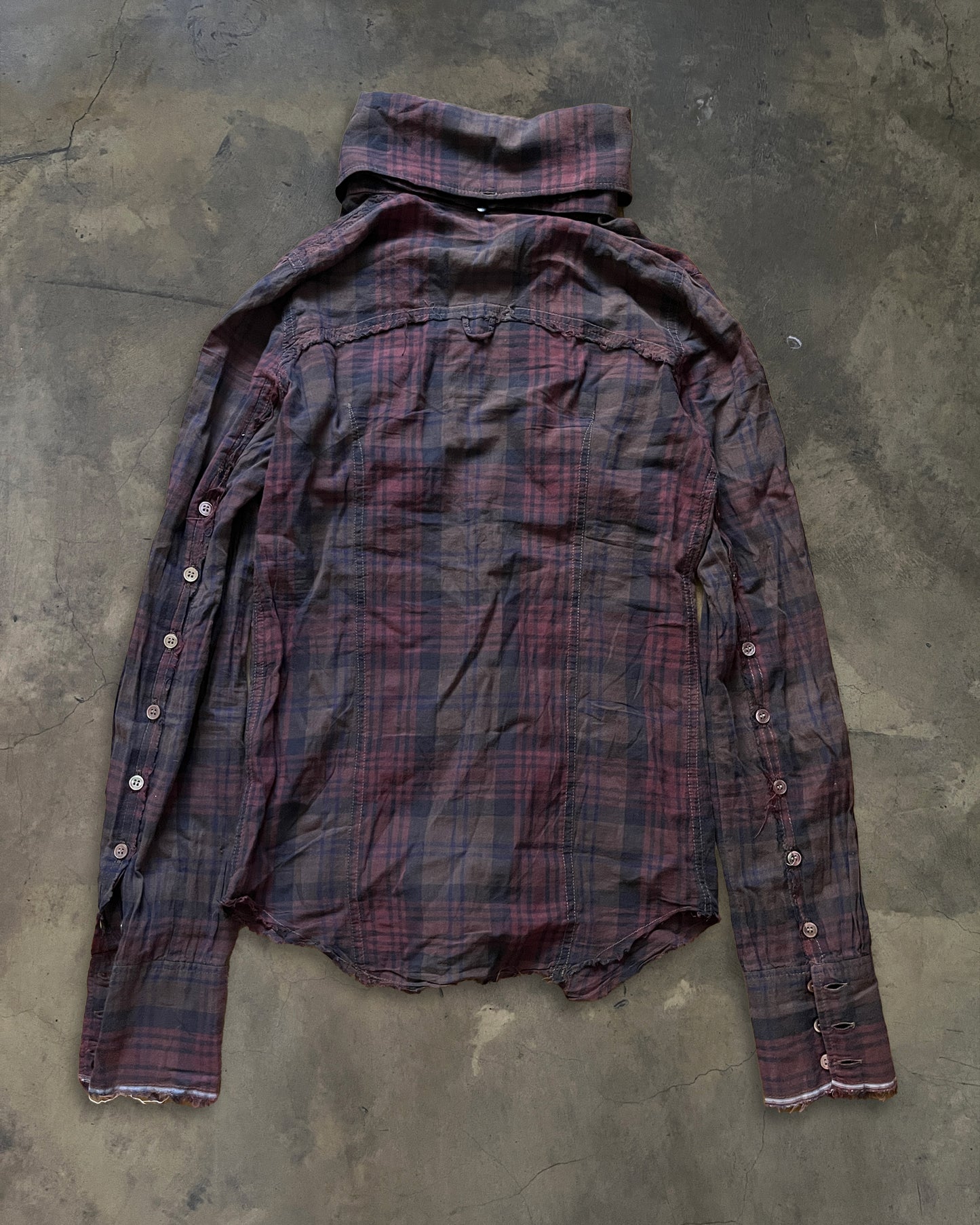 L.G.B PLAID FLANNEL WITH REMOVABLE COLLAR