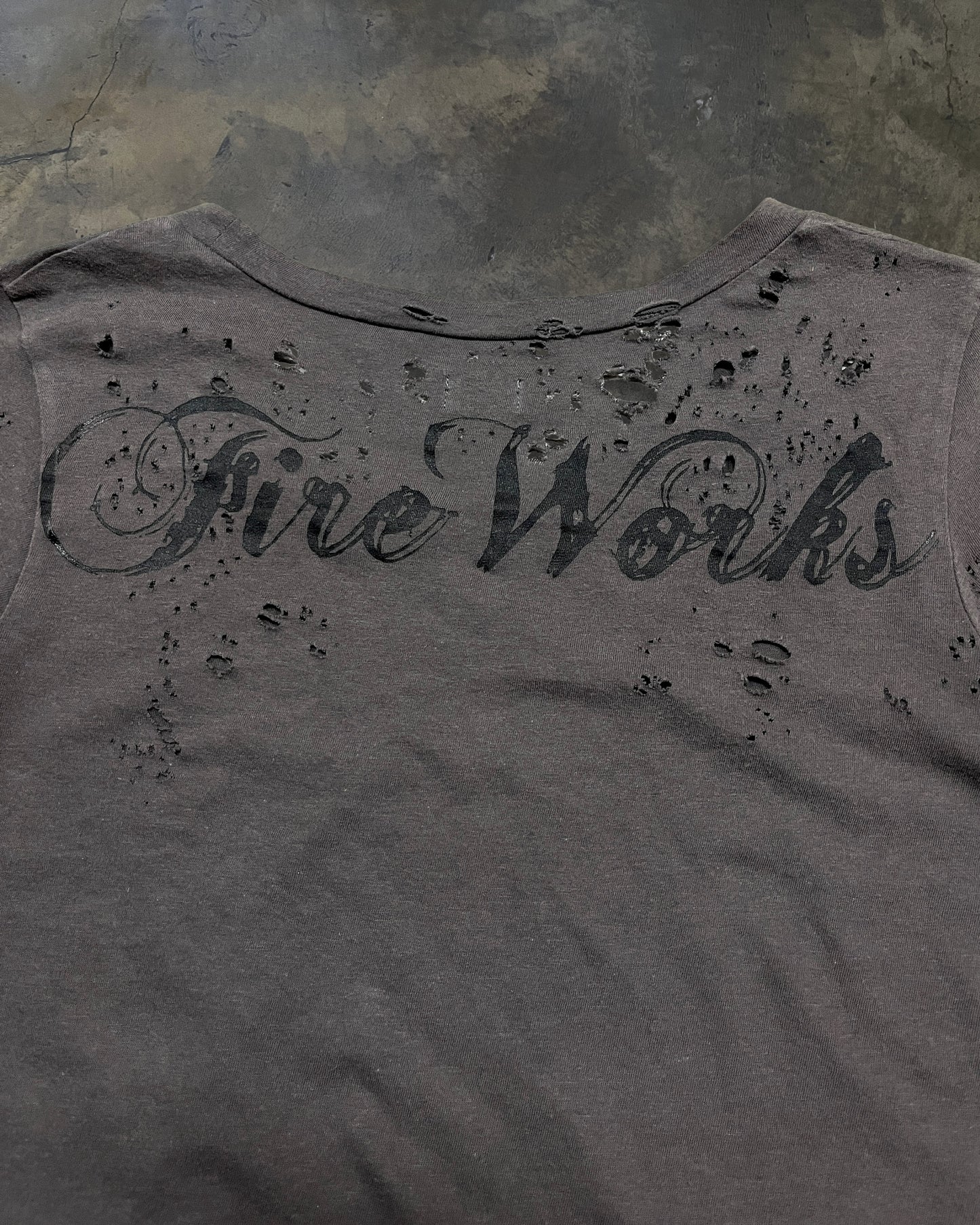 L.G.B. "FIRE WORKS" DISTRESSED TEE
