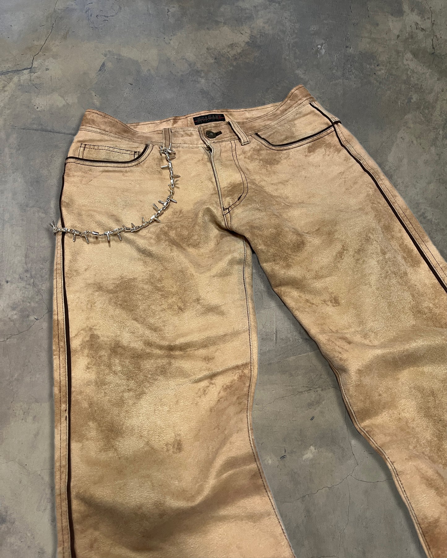 MORGAN DE TOI COTTON SUEDE PANTS