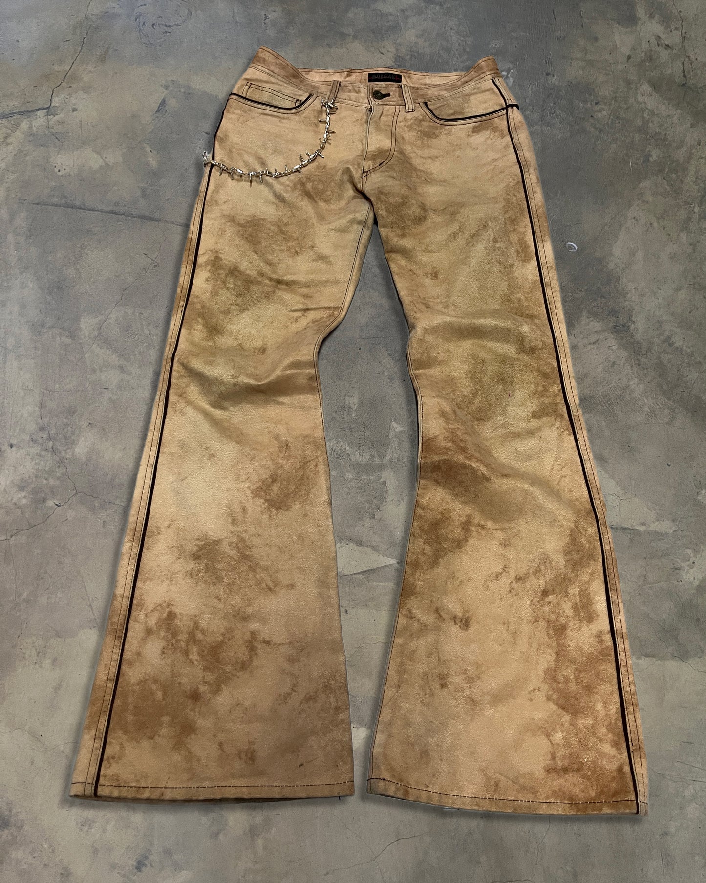 MORGAN DE TOI COTTON SUEDE PANTS