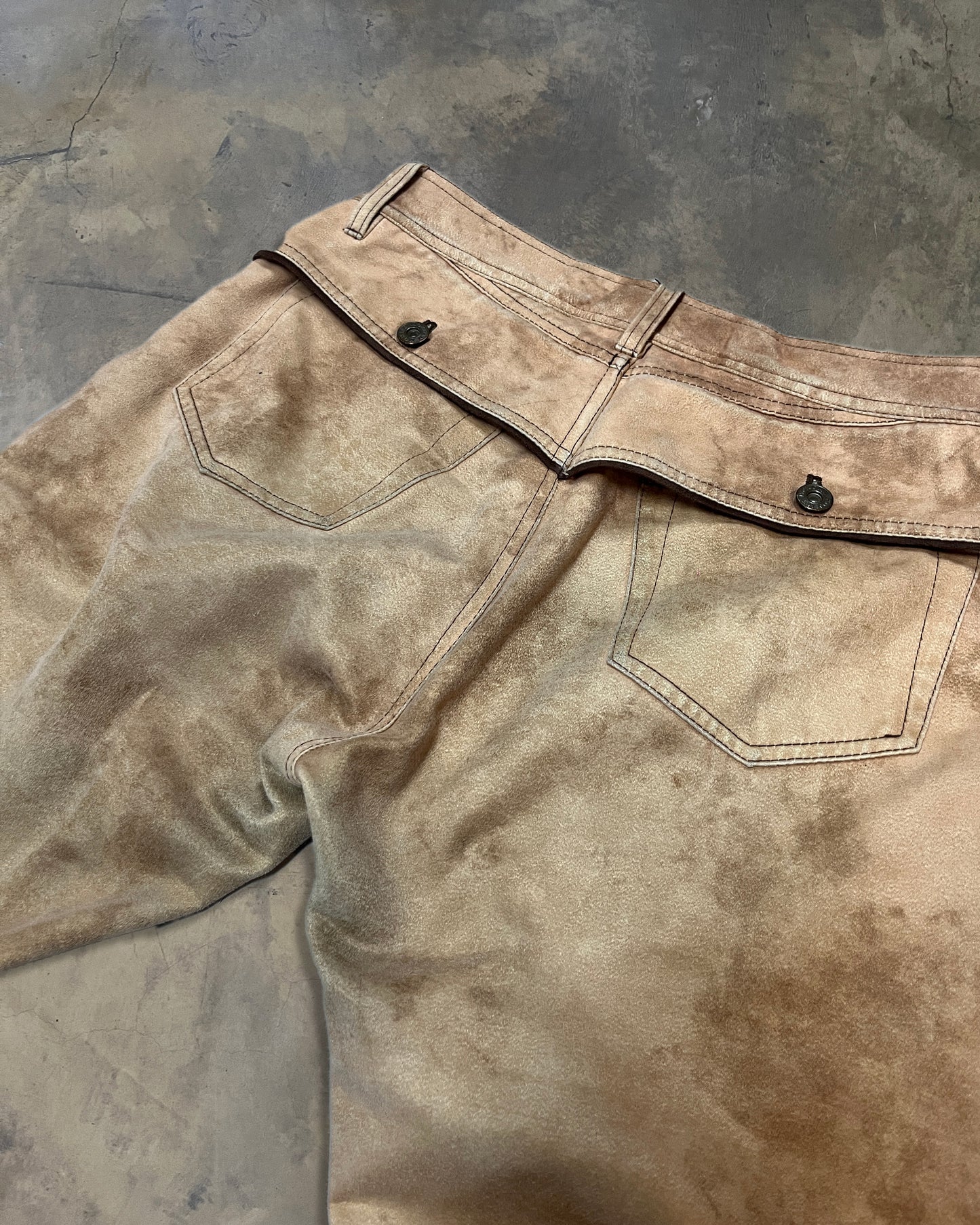 MORGAN DE TOI COTTON SUEDE PANTS