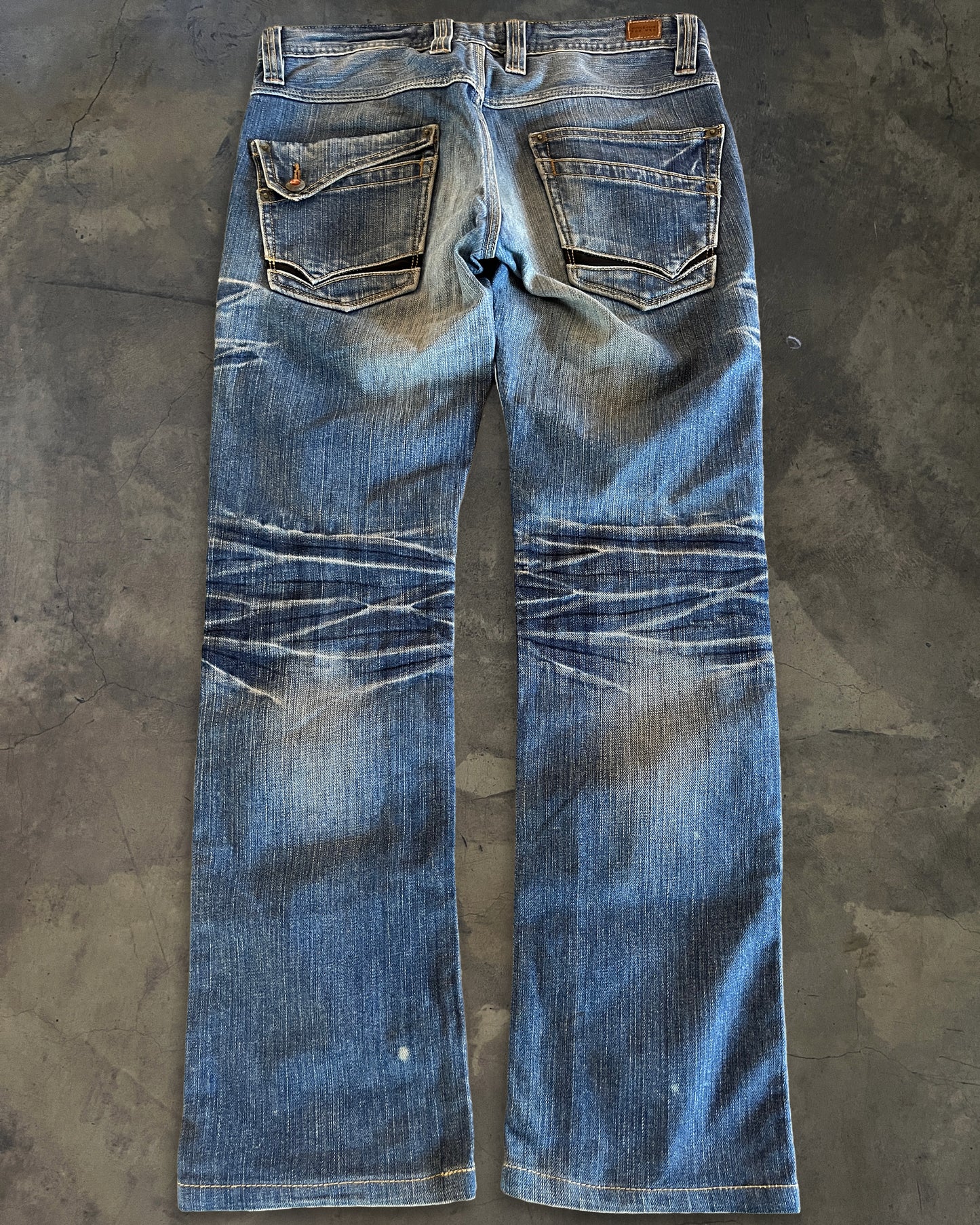 NICOLE CLUB WHISKERED LIGHT WASH DENIM