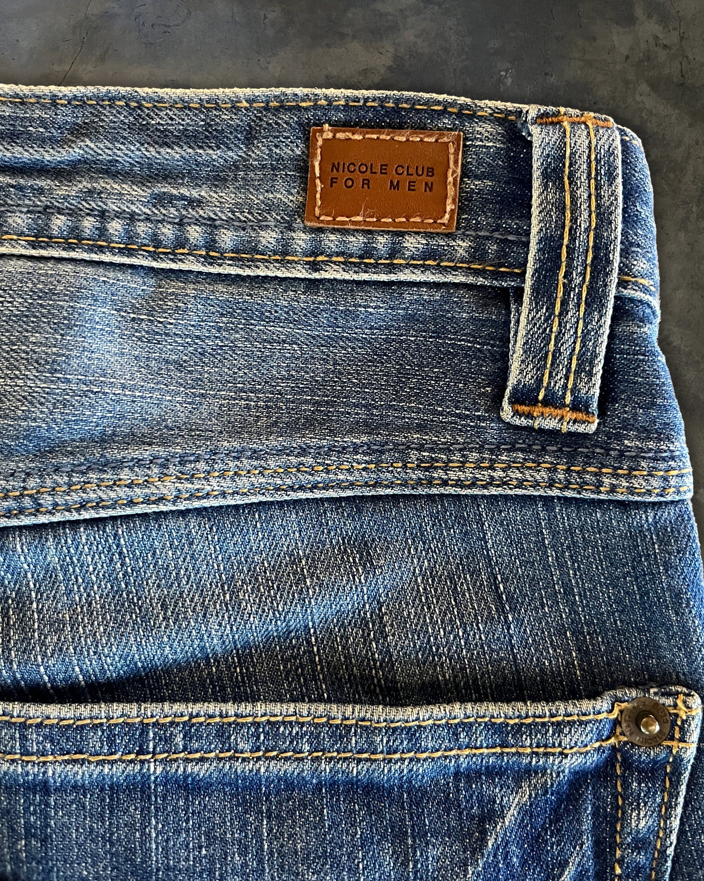 NICOLE CLUB WHISKERED LIGHT WASH DENIM