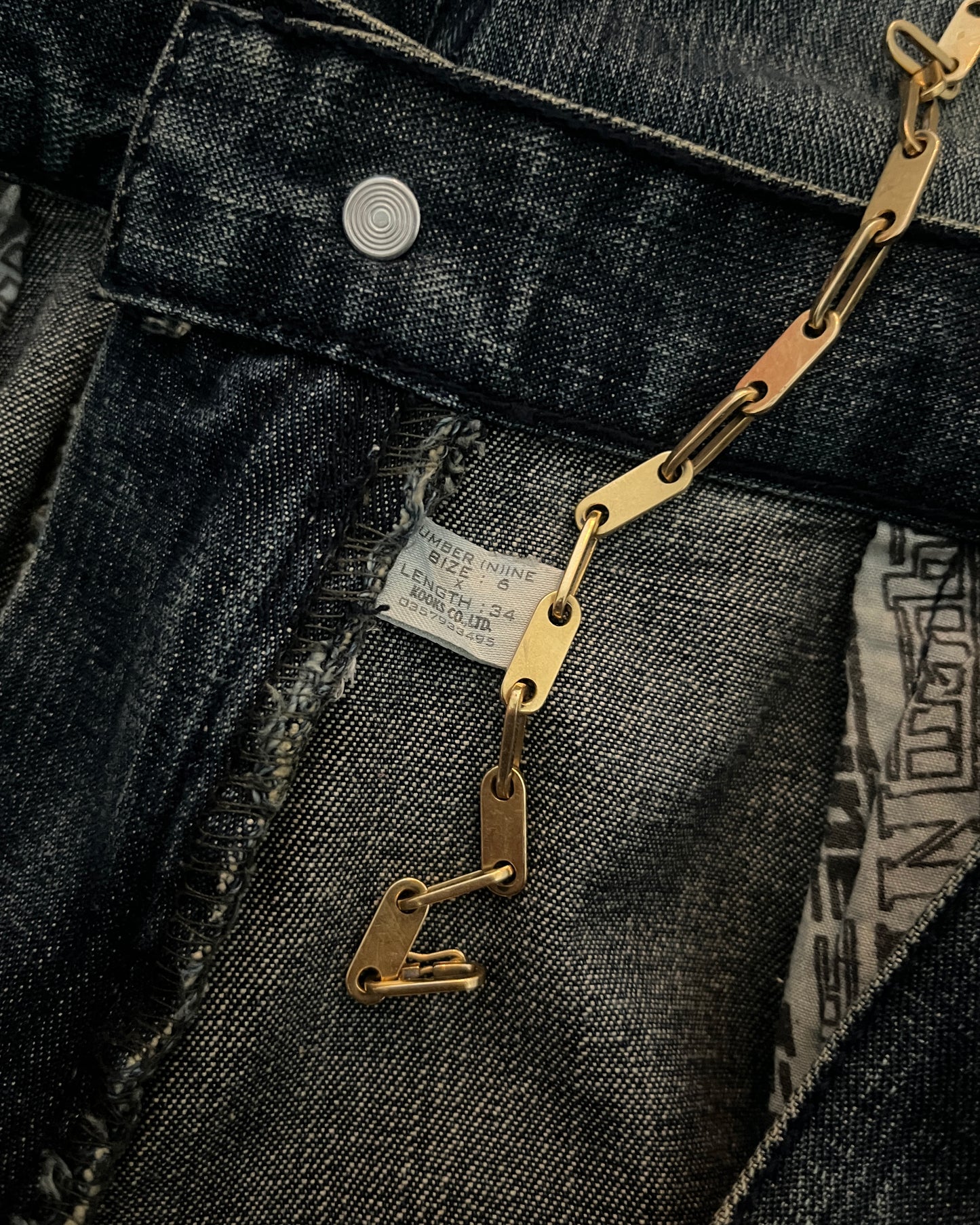 NUMBER (N)INE FW2001 PATCH DENIM