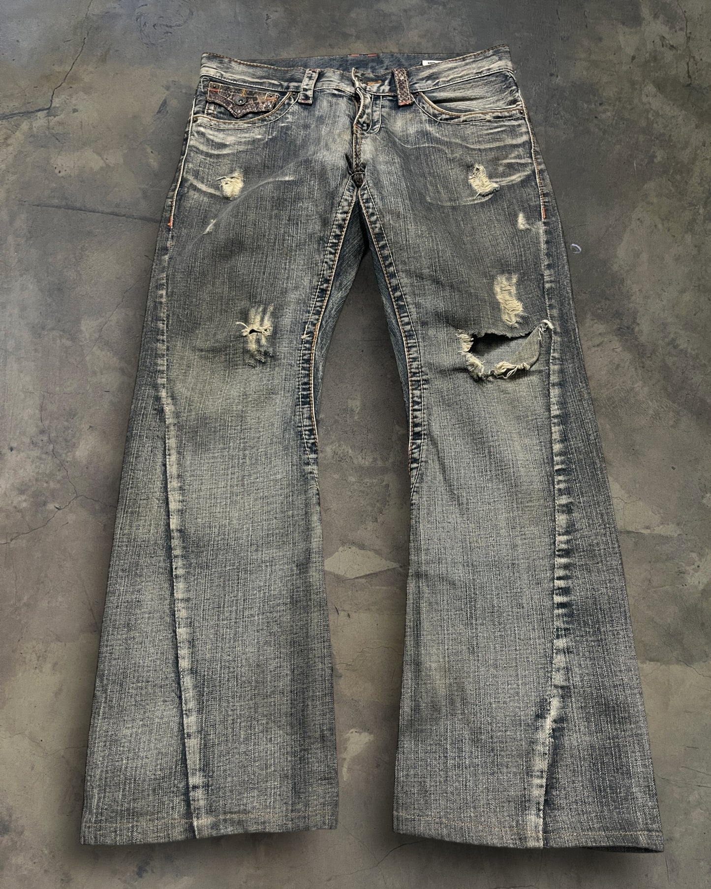 SEMANTIC DESIGN SNAKESKIN DENIM