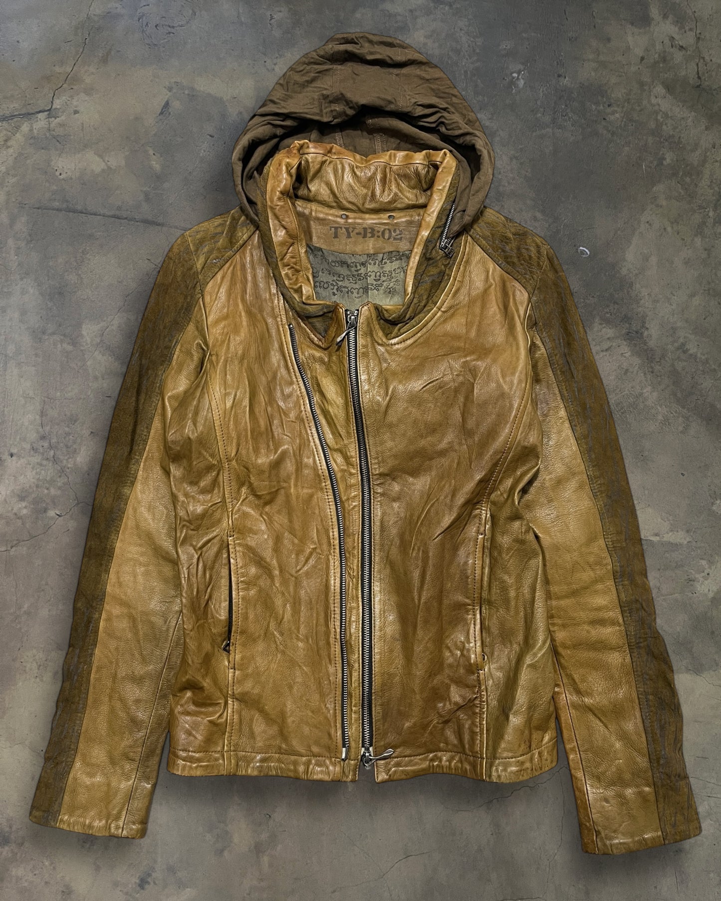 14TH ADDICTION SHEEPSKIN TAN LEATHER JACKET