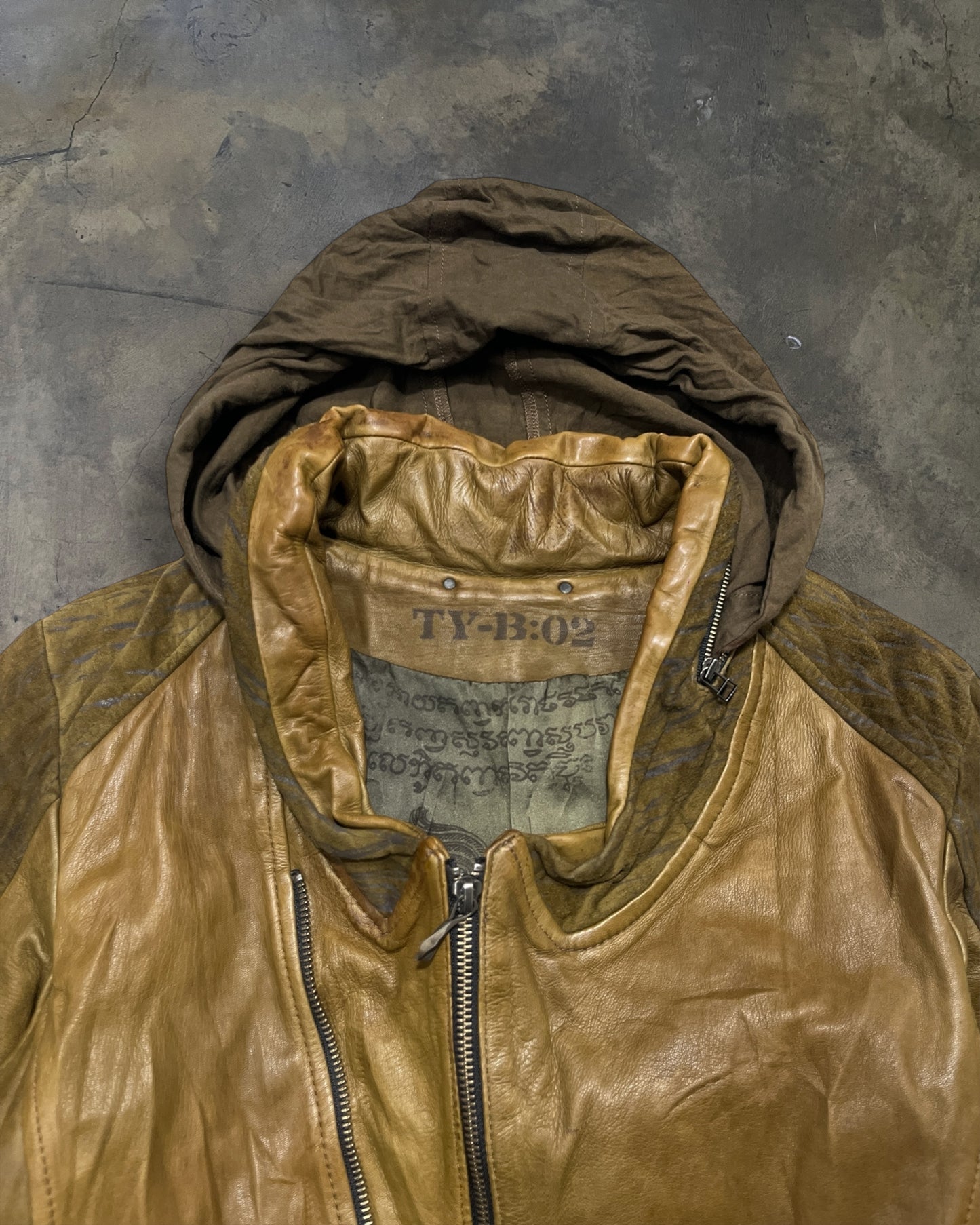 14TH ADDICTION SHEEPSKIN TAN LEATHER JACKET
