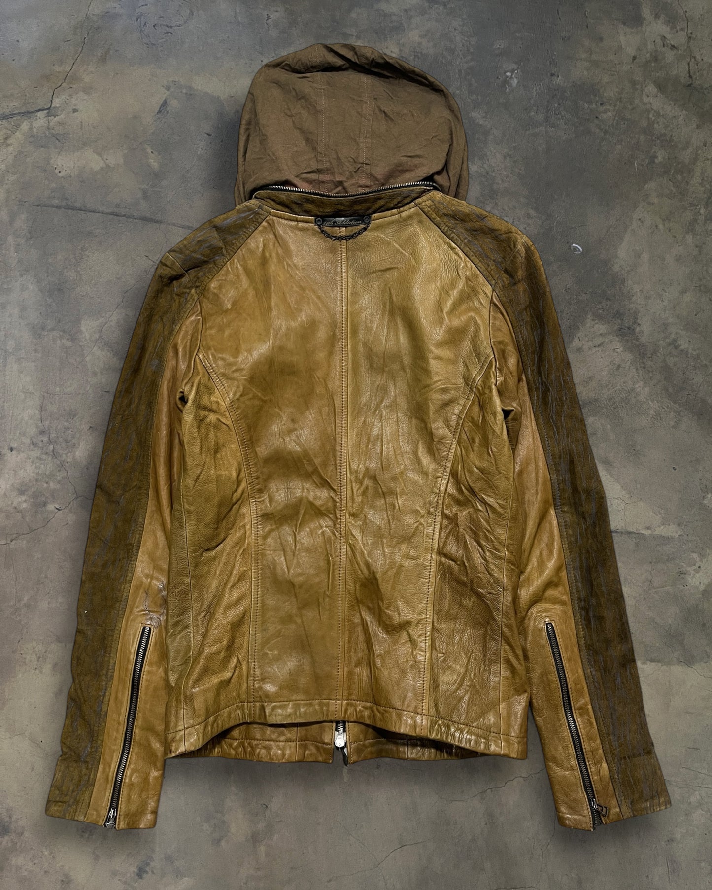 14TH ADDICTION SHEEPSKIN TAN LEATHER JACKET