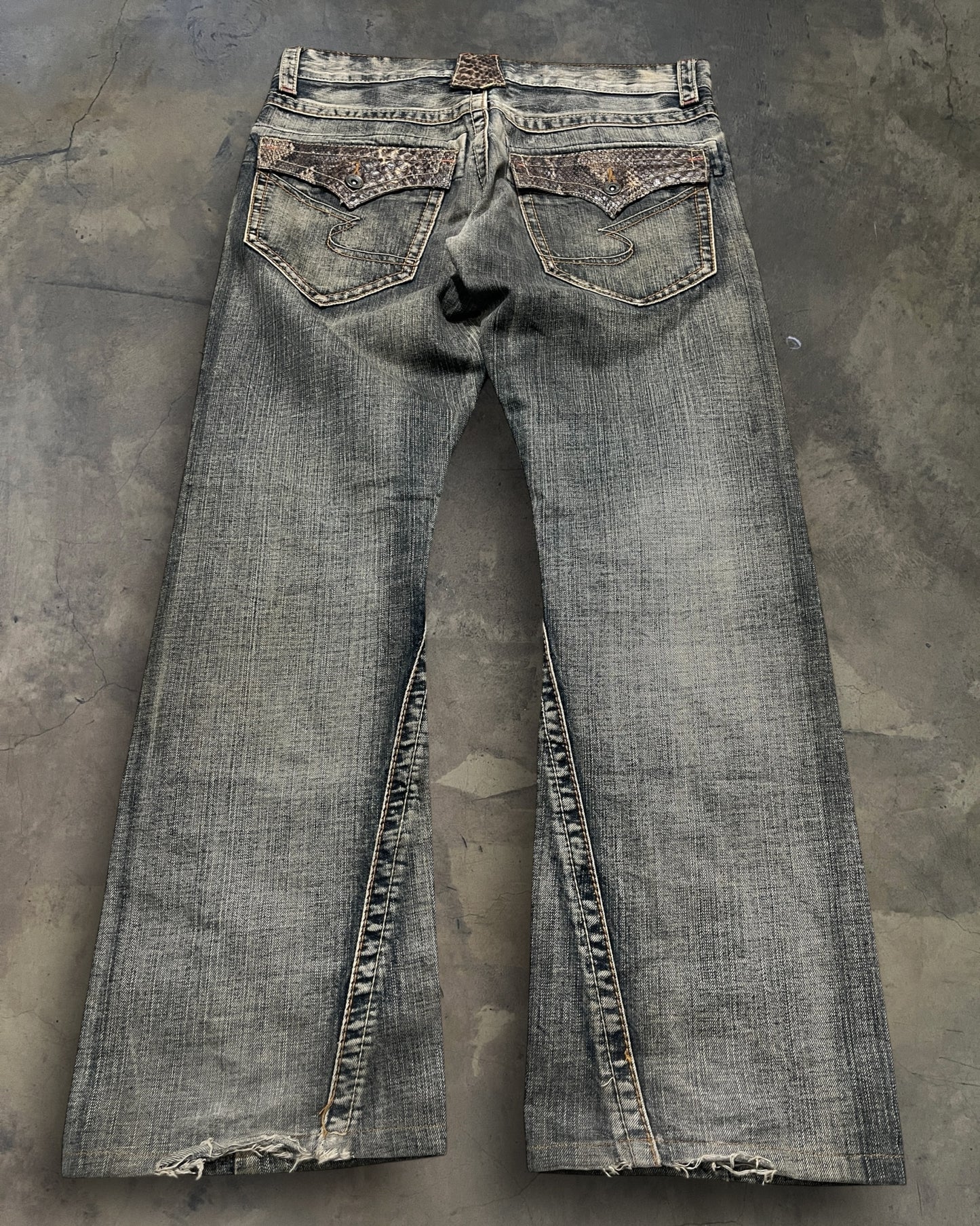 SEMANTIC DESIGN SNAKESKIN DENIM