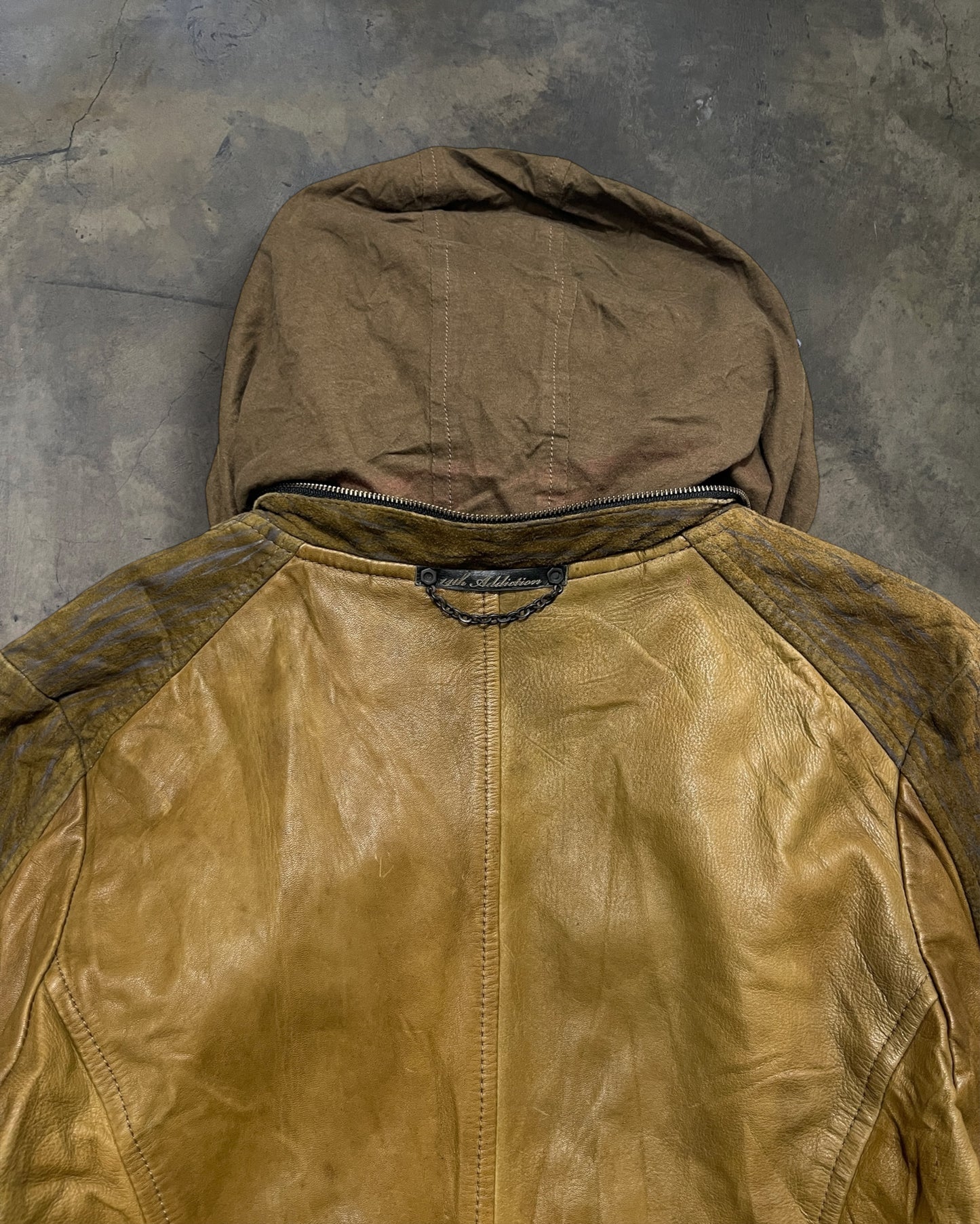 14TH ADDICTION SHEEPSKIN TAN LEATHER JACKET