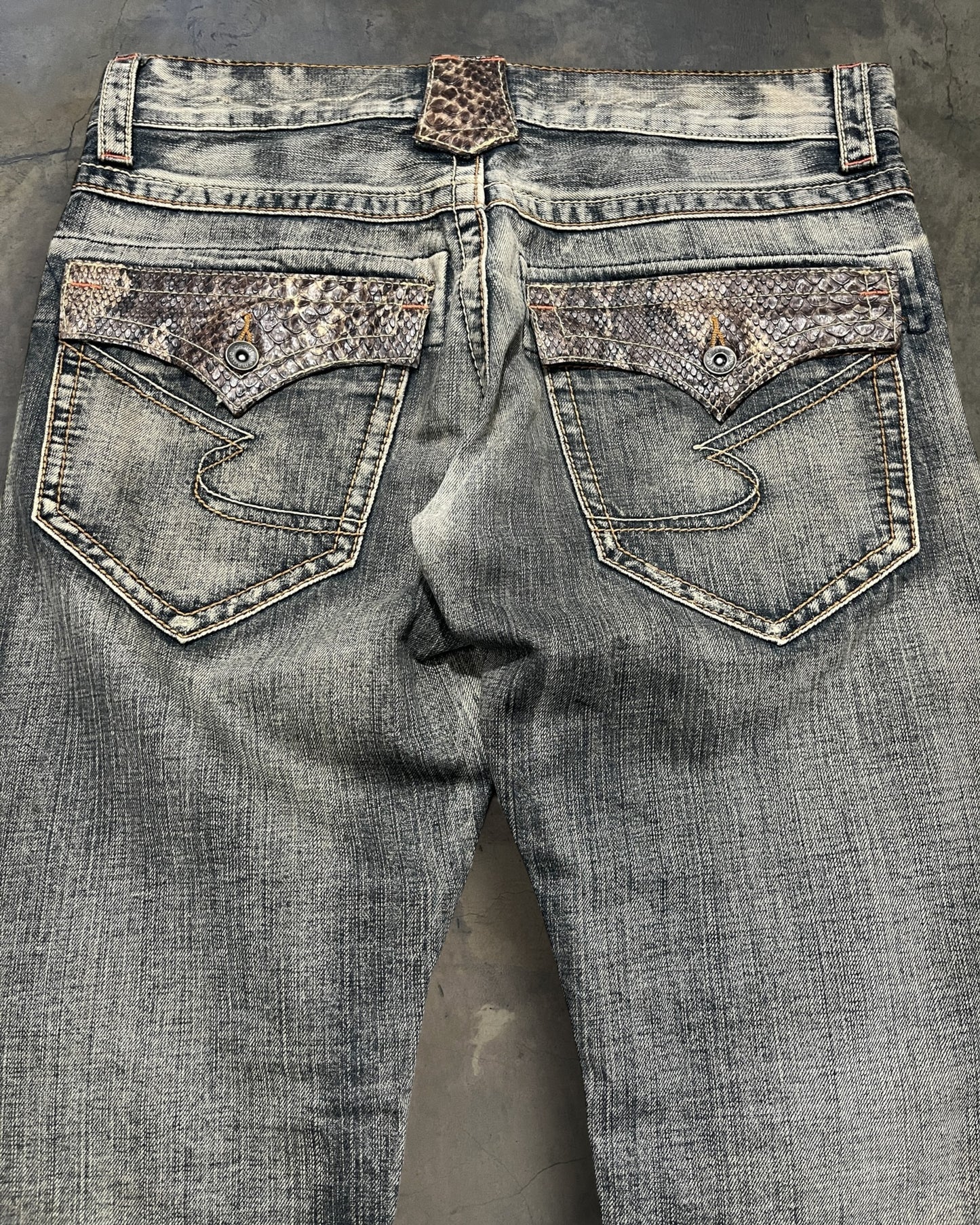 SEMANTIC DESIGN SNAKESKIN DENIM