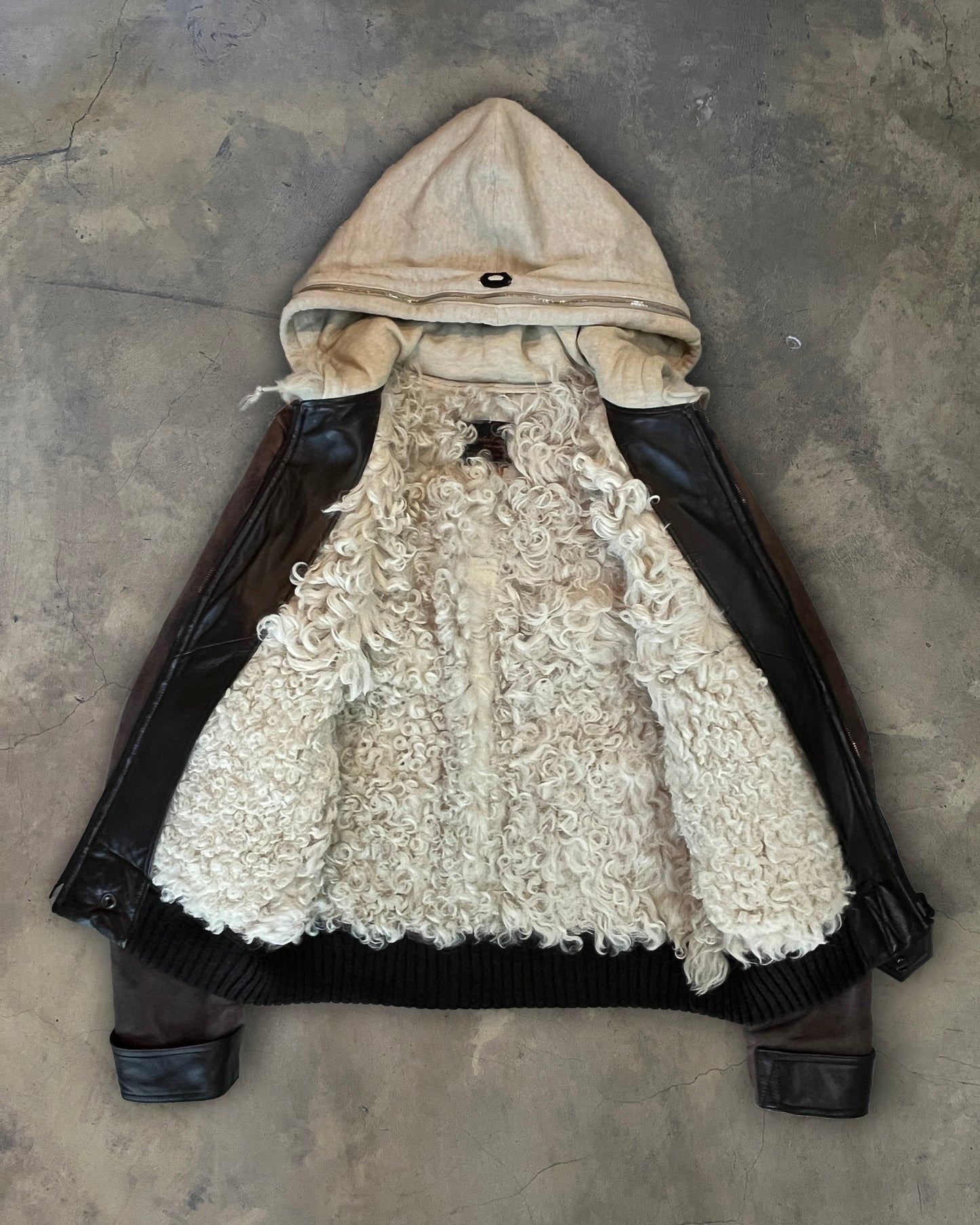 UNDERCOVER AW2005 “ARTS AND CRAFTS” SHEARLING MOUTON JACKET