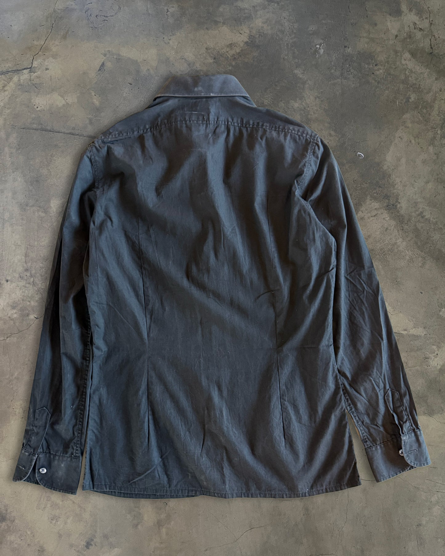 RAF SIMONS AW1998 RUNWAY BLACK BUTTON UP SHIRT