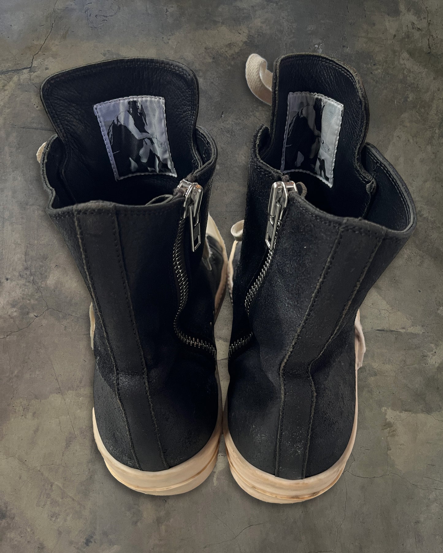 RICK OWENS SS2015 "FAUN" BLISTERED LEATHER RAMONES