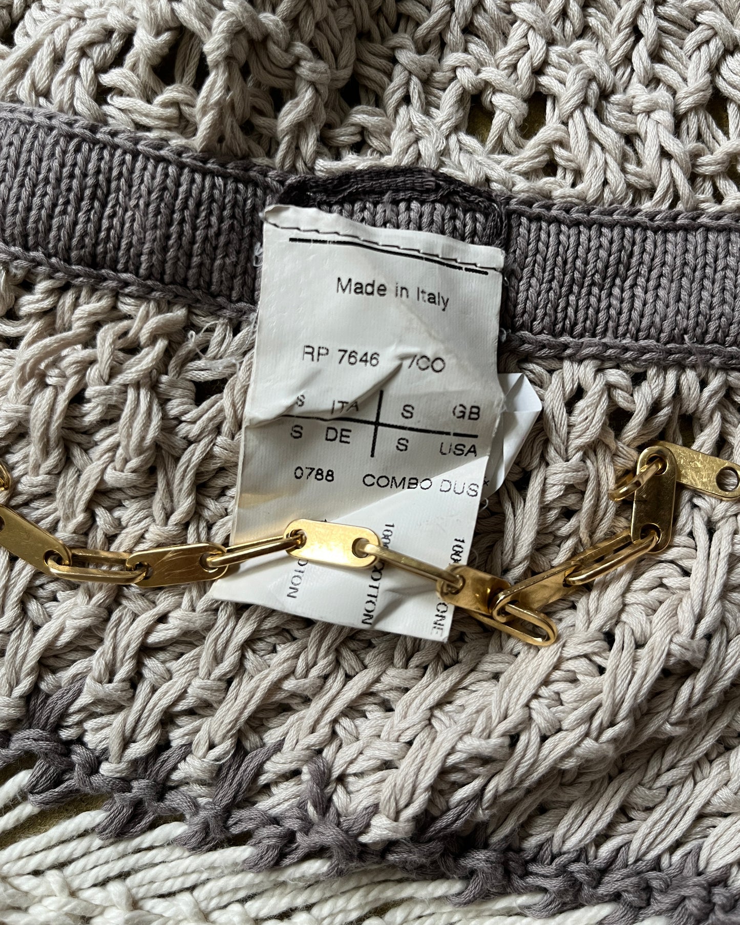 RICK OWENS SS2013 "ISLAND" HAND KNIT TOP