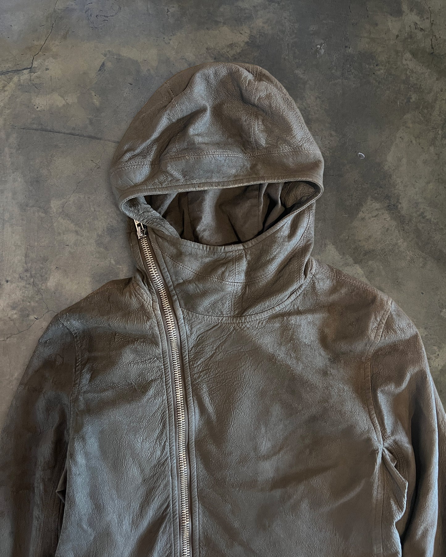 RICK OWENS FW2011 BLISTERED LAMBSKIN BULLET JACKET