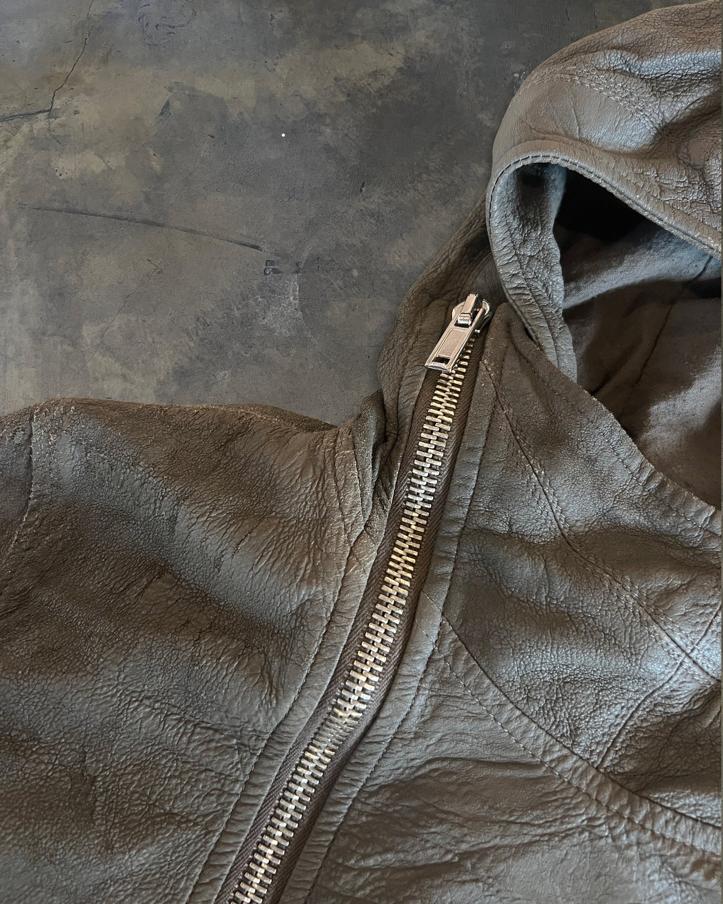 RICK OWENS FW2011 BLISTERED LAMBSKIN BULLET JACKET