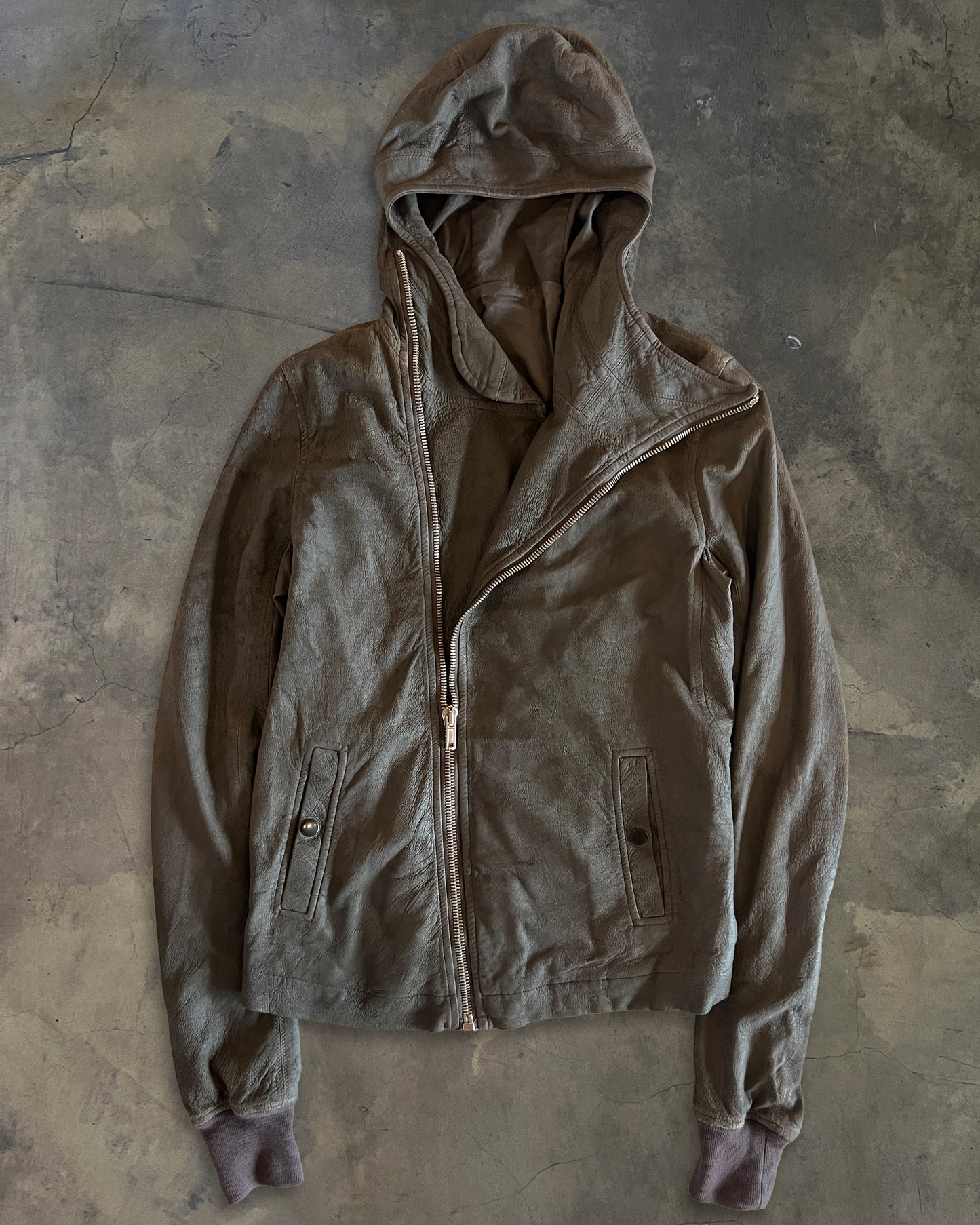 RICK OWENS FW2011 BLISTERED LAMBSKIN BULLET JACKET