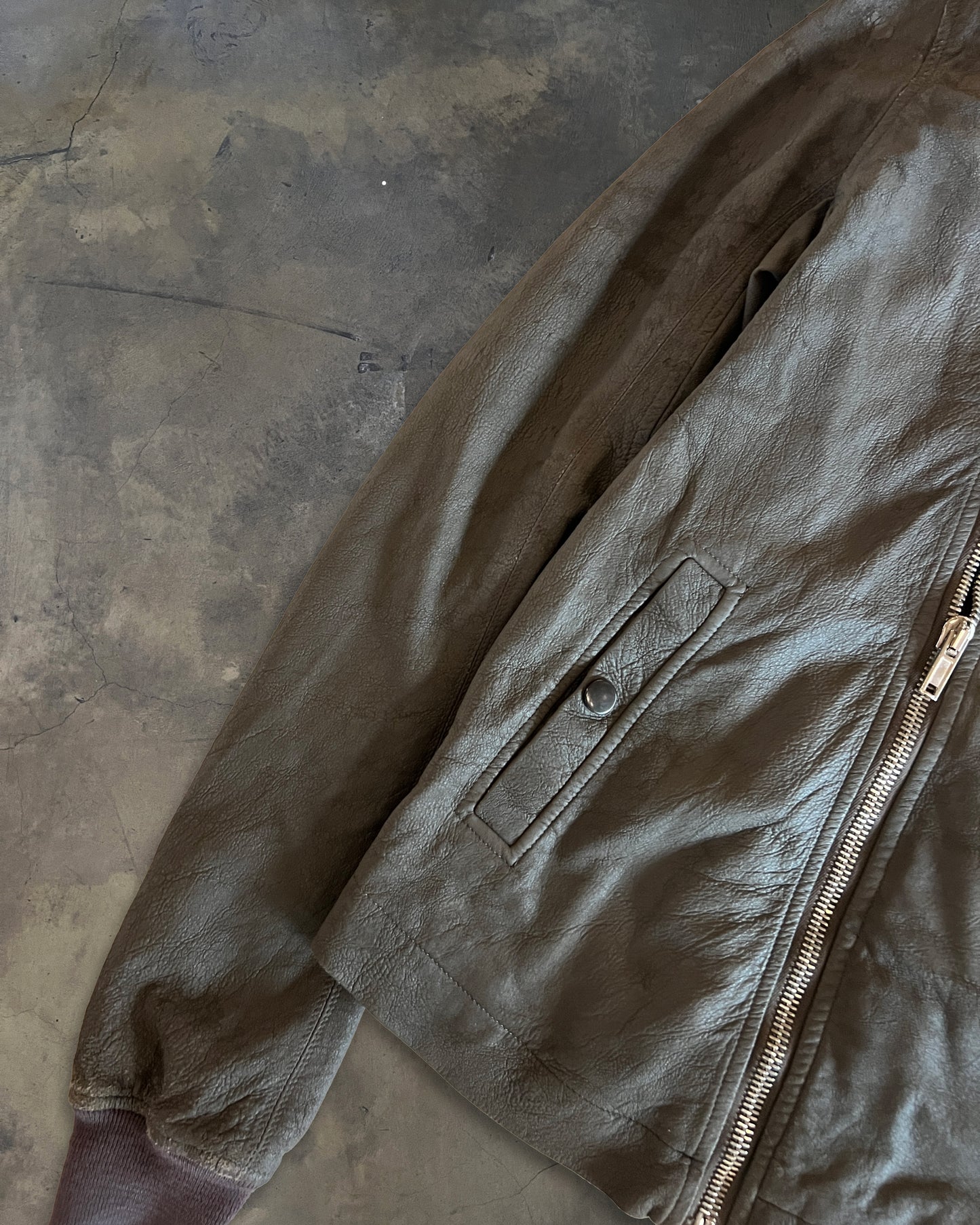 RICK OWENS FW2011 BLISTERED LAMBSKIN BULLET JACKET