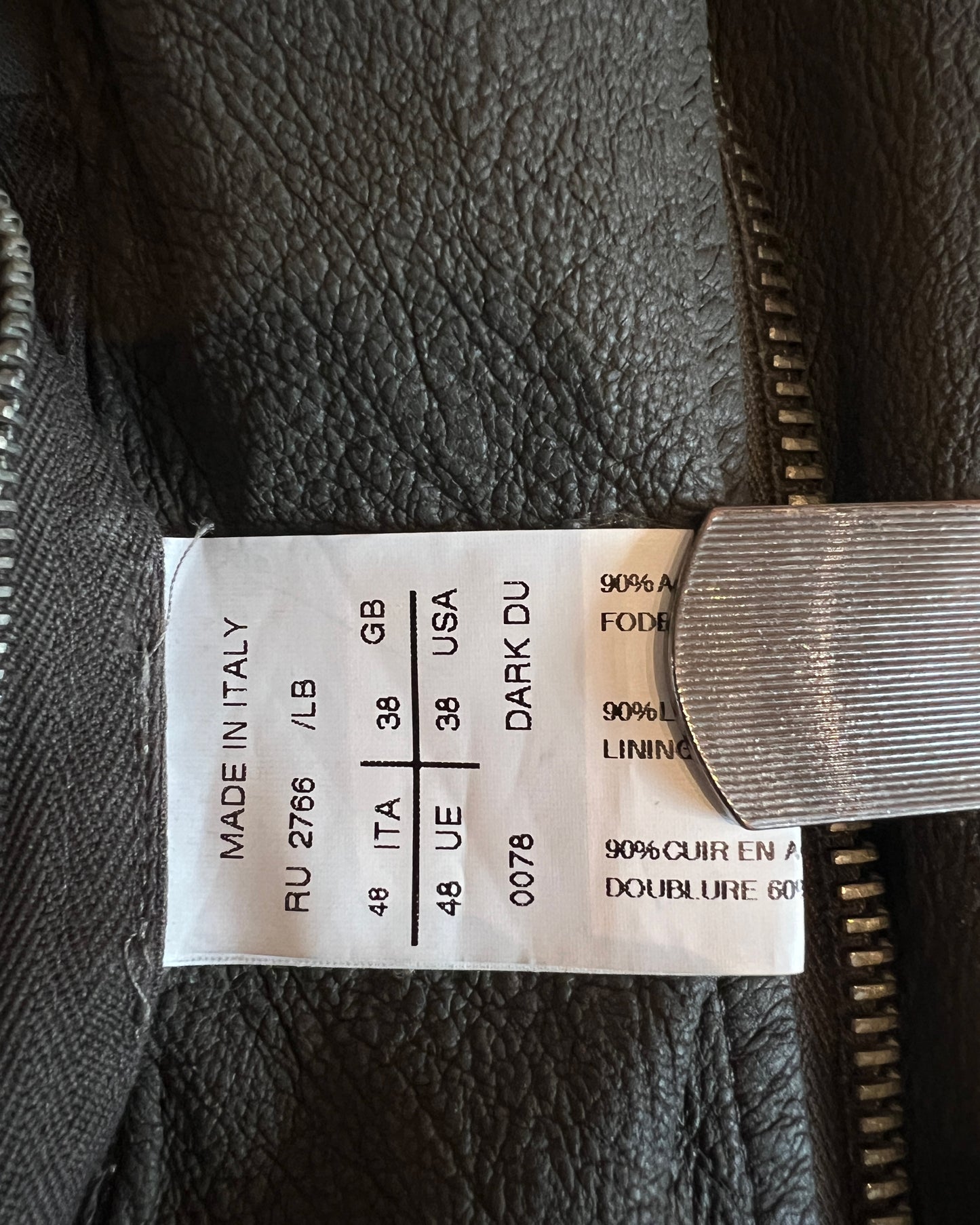RICK OWENS FW2011 BLISTERED LAMBSKIN BULLET JACKET