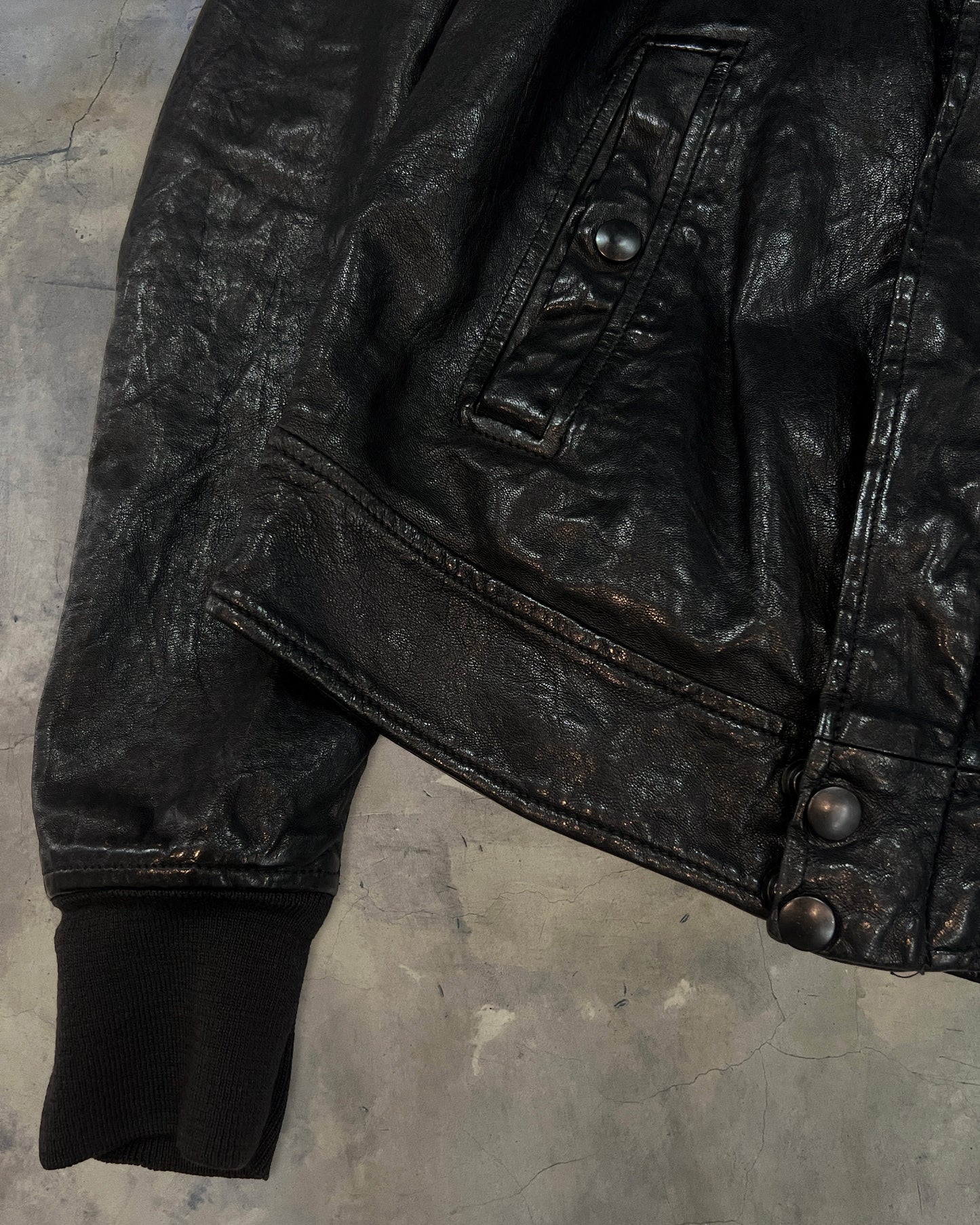 RICK OWENS FW08 "STAG" HAMMERED LAMB PILOT JACKET
