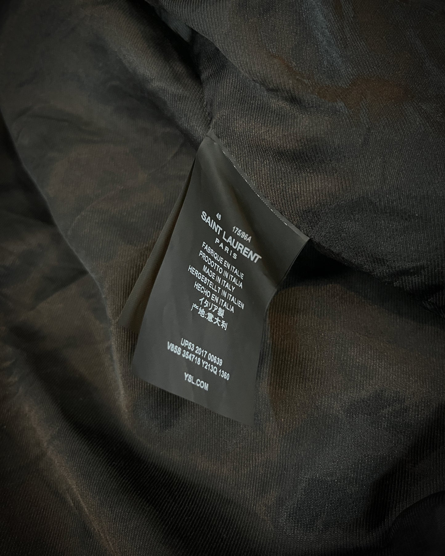 SAINT LAURENT PARIS AW2017 OLIVE GREEN TEDDY JACKET