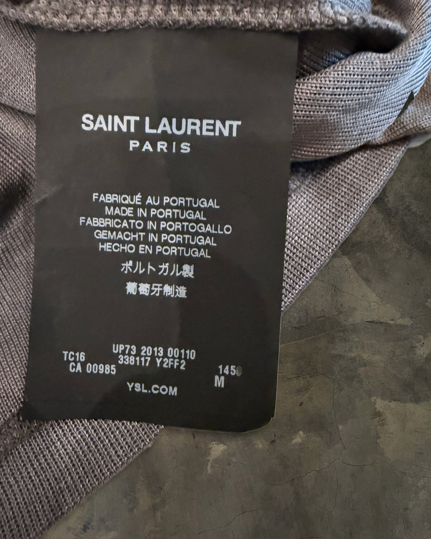 SAINT LAURENT FW2013 GREY CHAIN NECK TOP