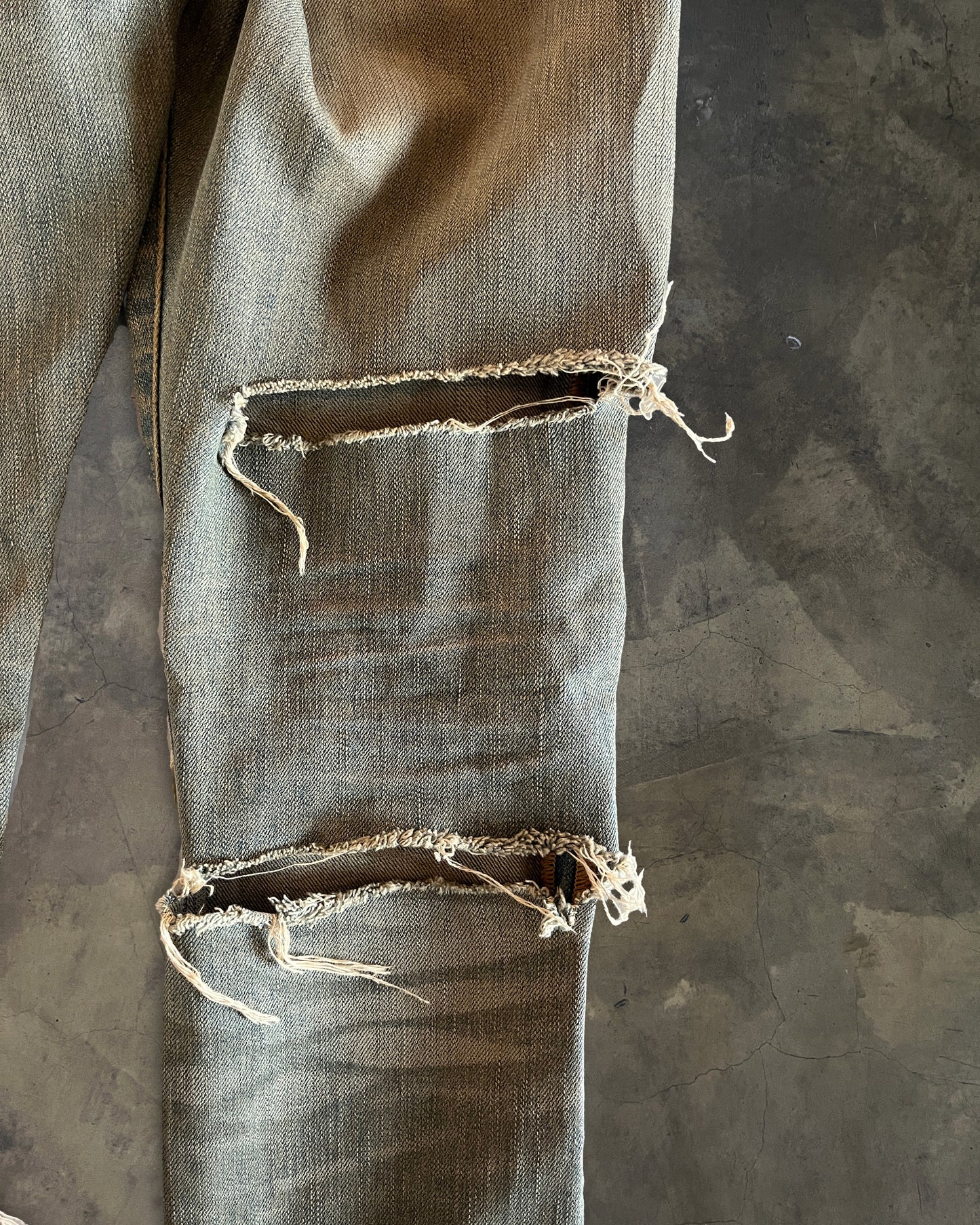 SAINT LAURENT PARIS SS2015 BACK RIP DENIM