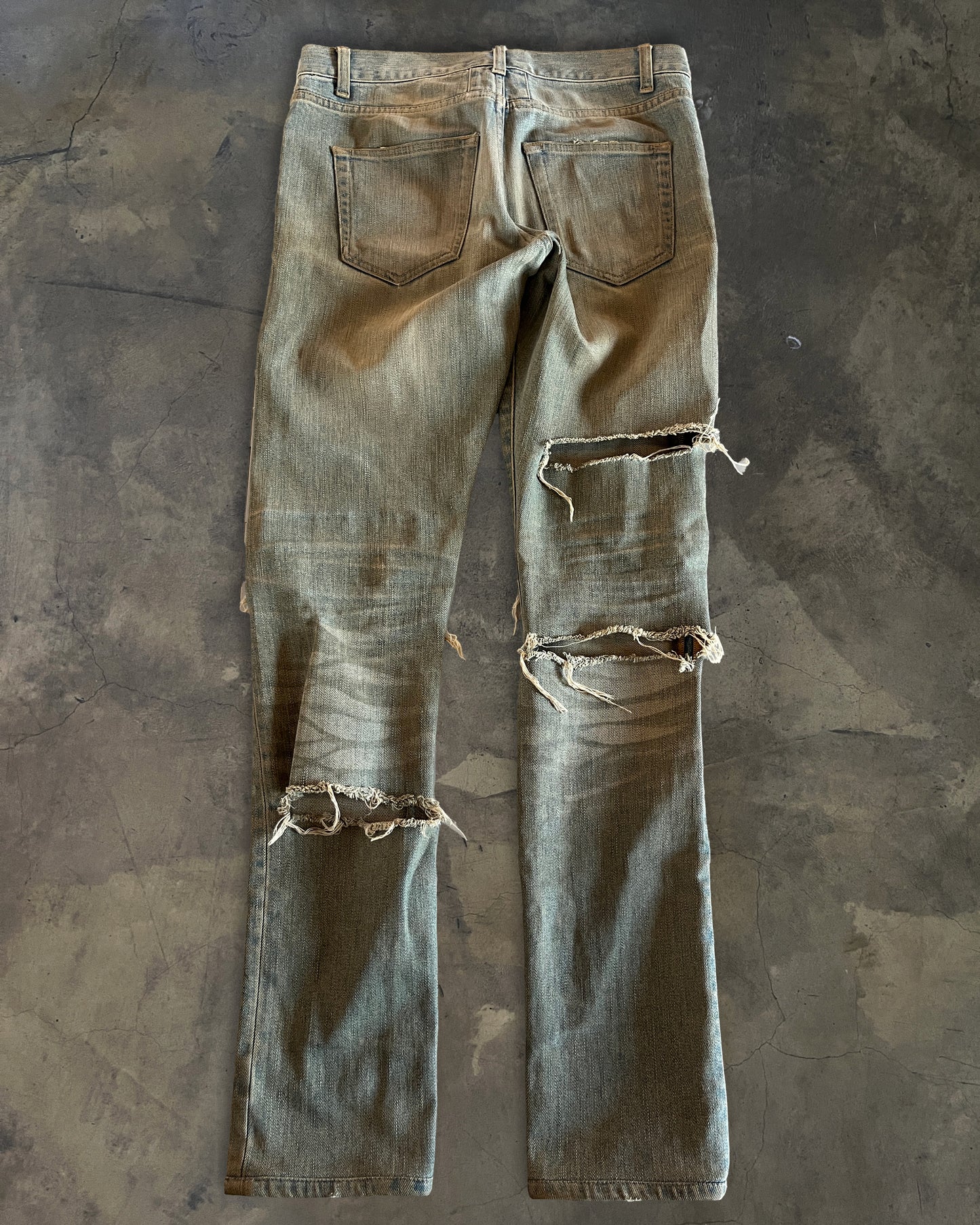 SAINT LAURENT PARIS SS2015 BACK RIP DENIM
