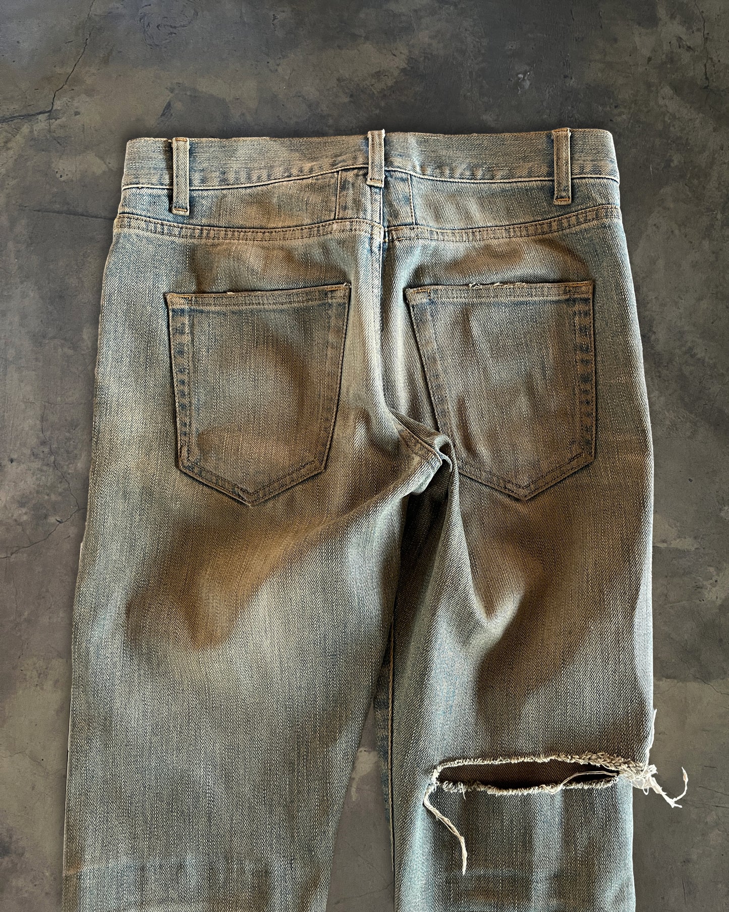 SAINT LAURENT PARIS SS2015 BACK RIP DENIM
