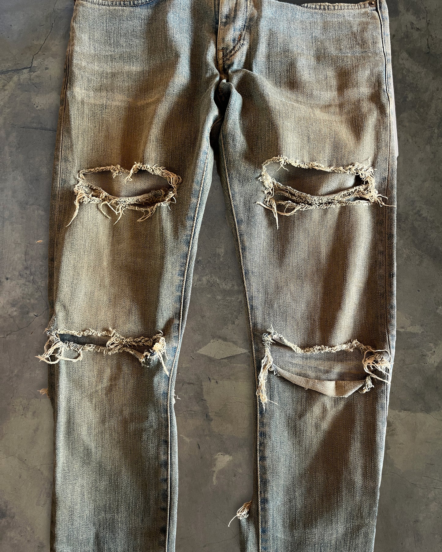 SAINT LAURENT PARIS SS2015 BACK RIP DENIM