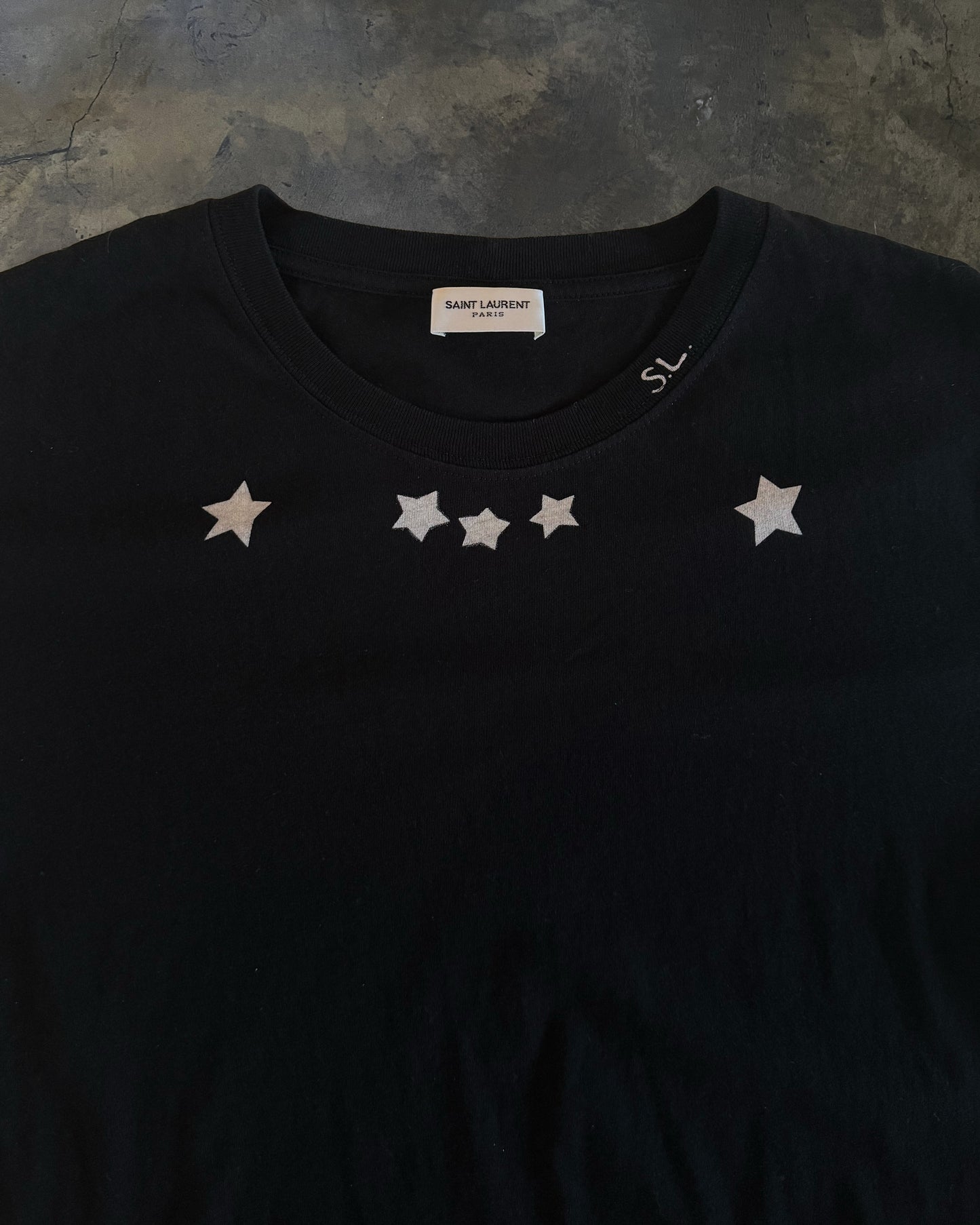SAINT LAURENT 2016 BLACK STAR TEE