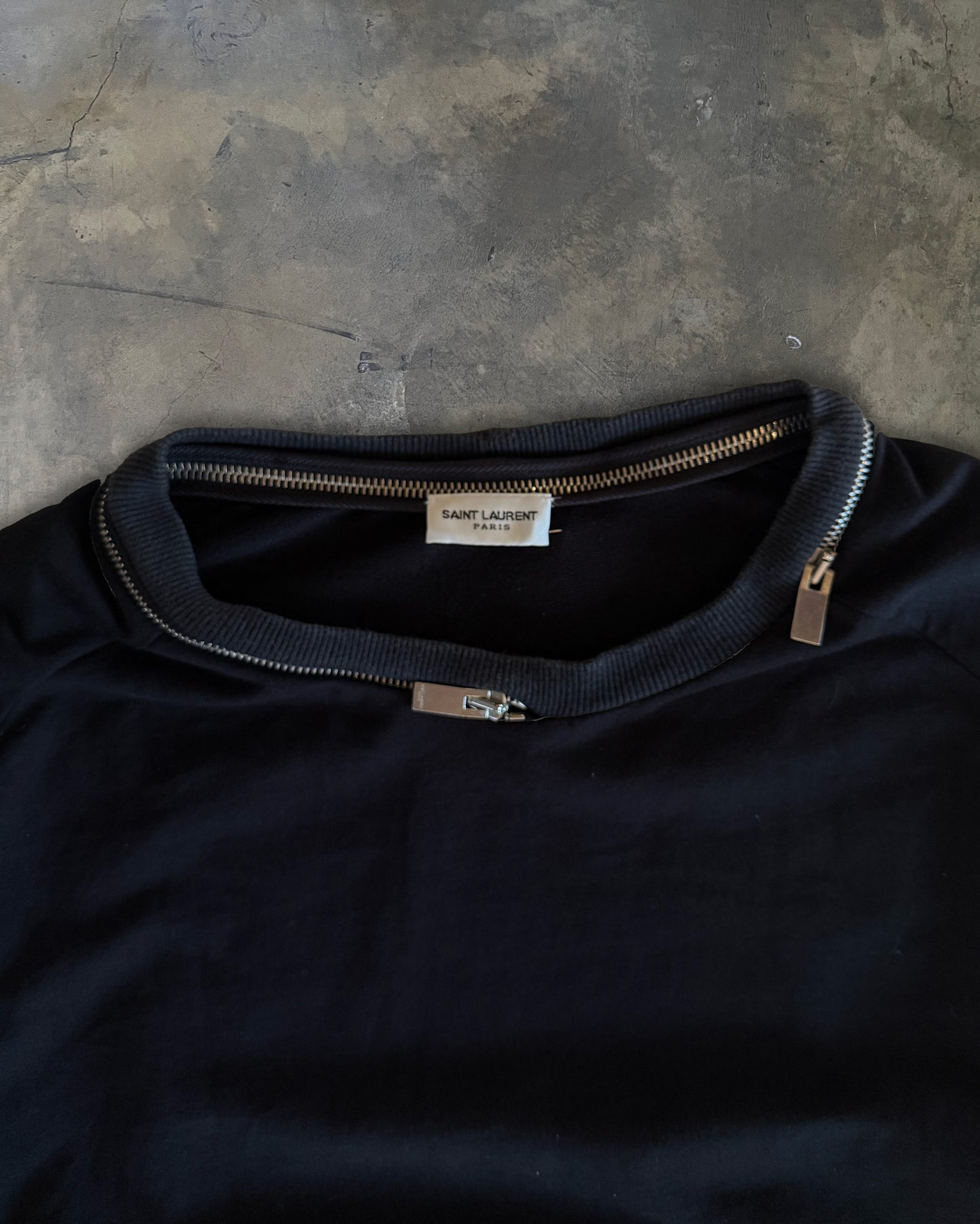 SAINT LAURENT PARIS FW2013 ZIPPER SWEATSHIRT