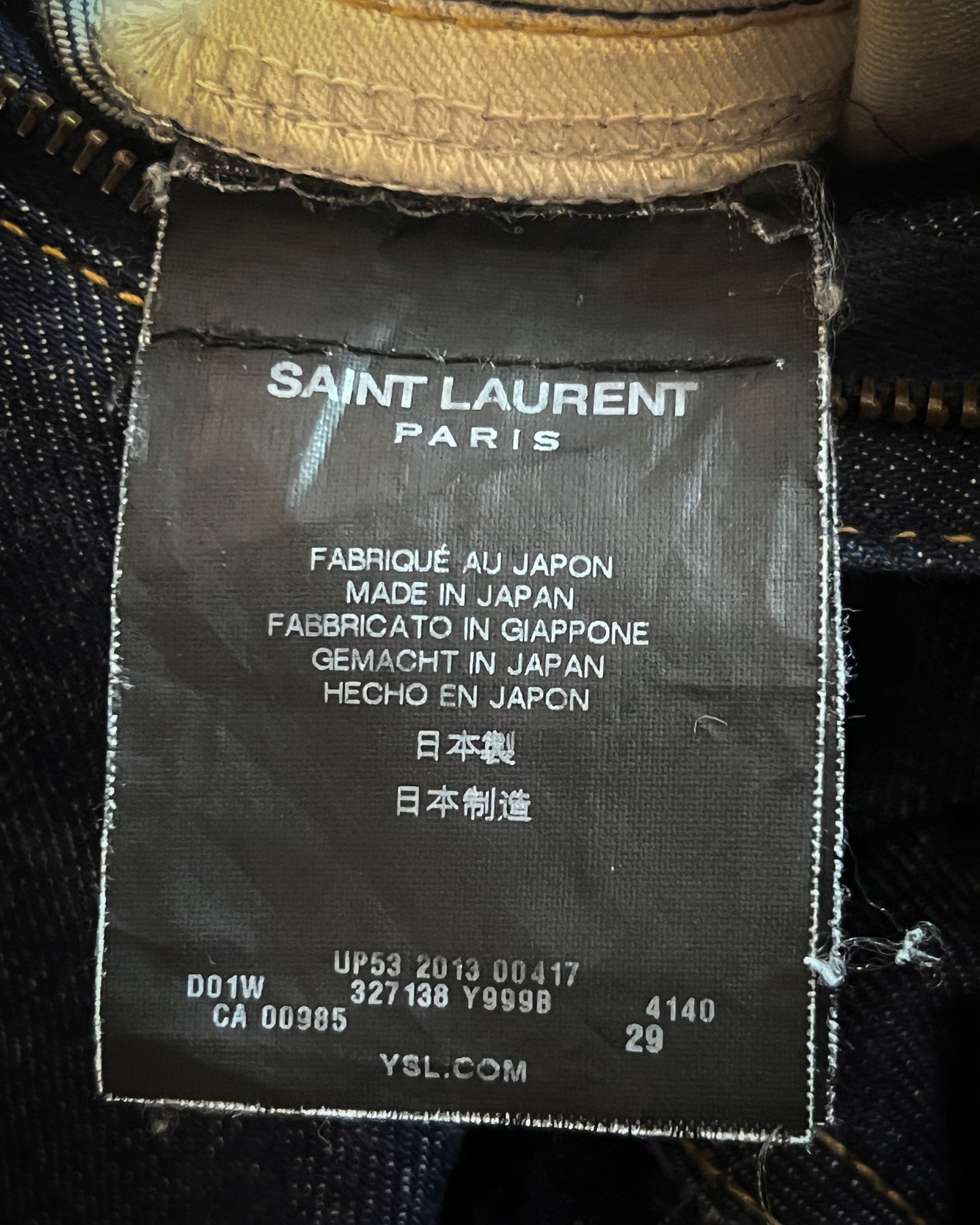 SAINT LAURENT PARIS AW2013 RAW DENIM D02