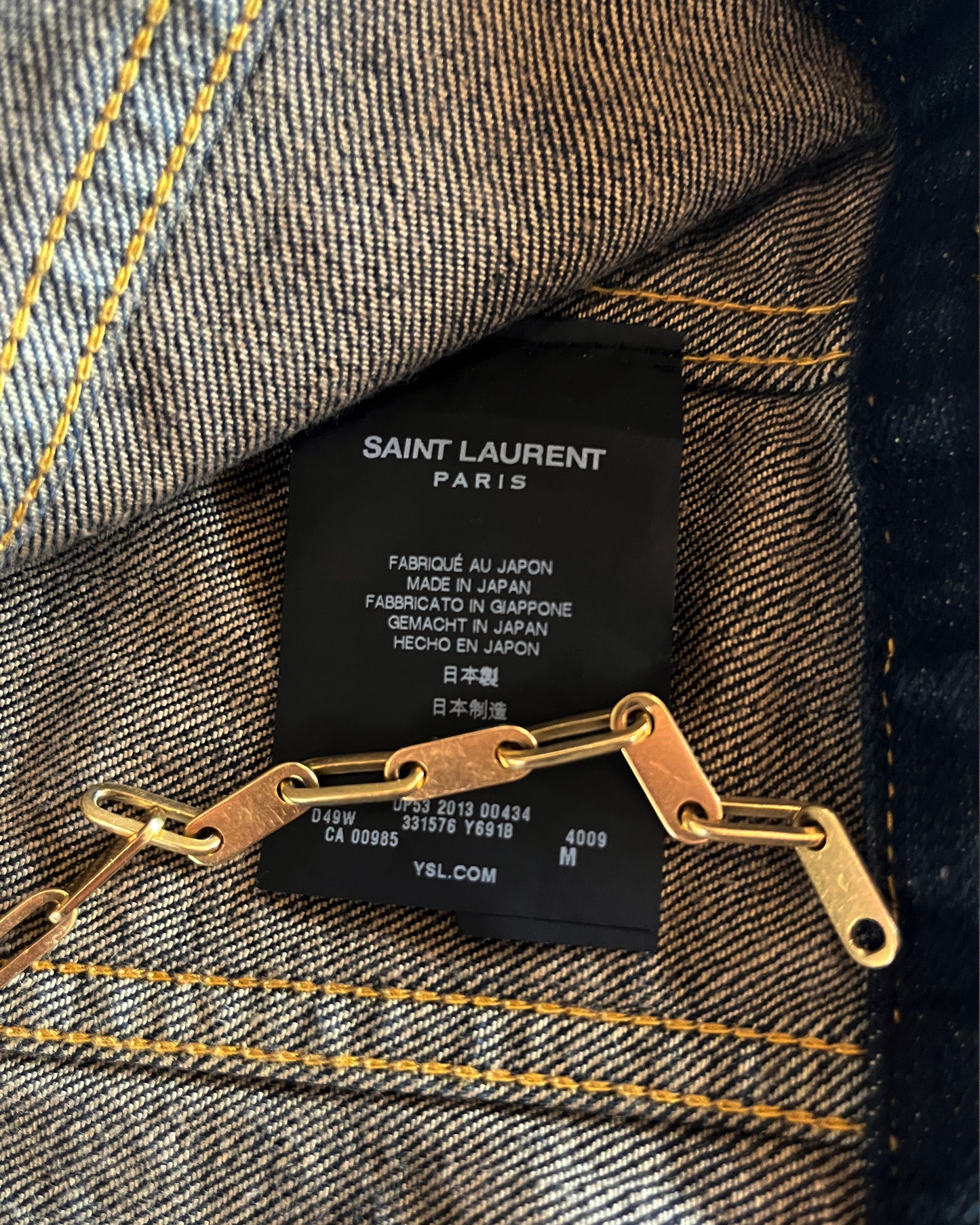 SAINT LAURENT FW2013 DEAD RAT EMBELLISHED DJ01 JACKET