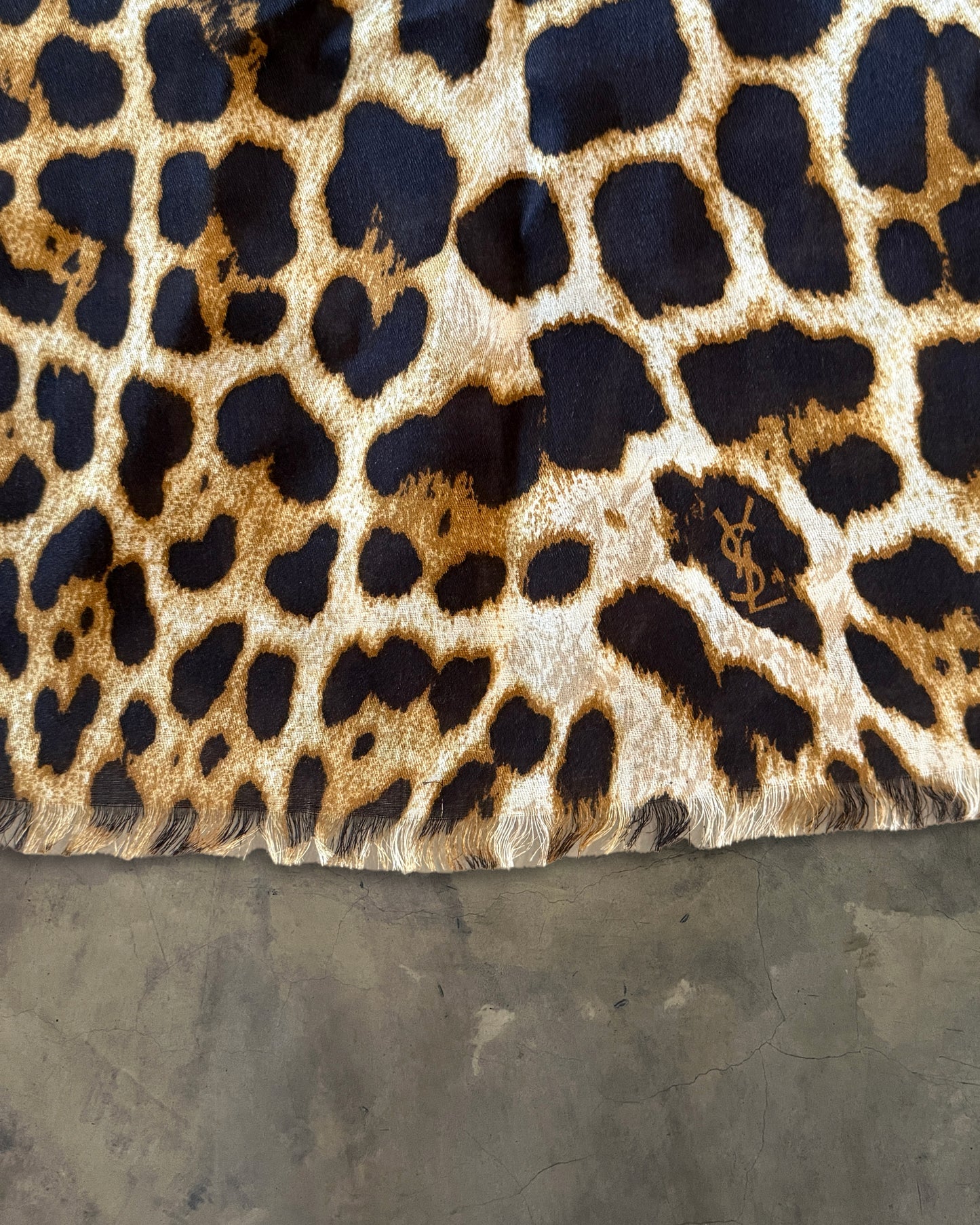 SAINT LAURENT ANIMALIER LEOPARD SCARF