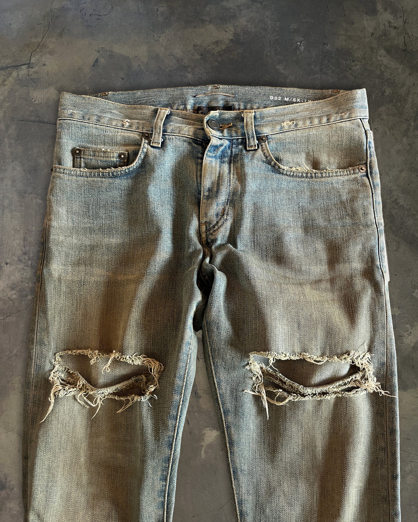 SAINT LAURENT PARIS SS2015 BACK RIP DENIM