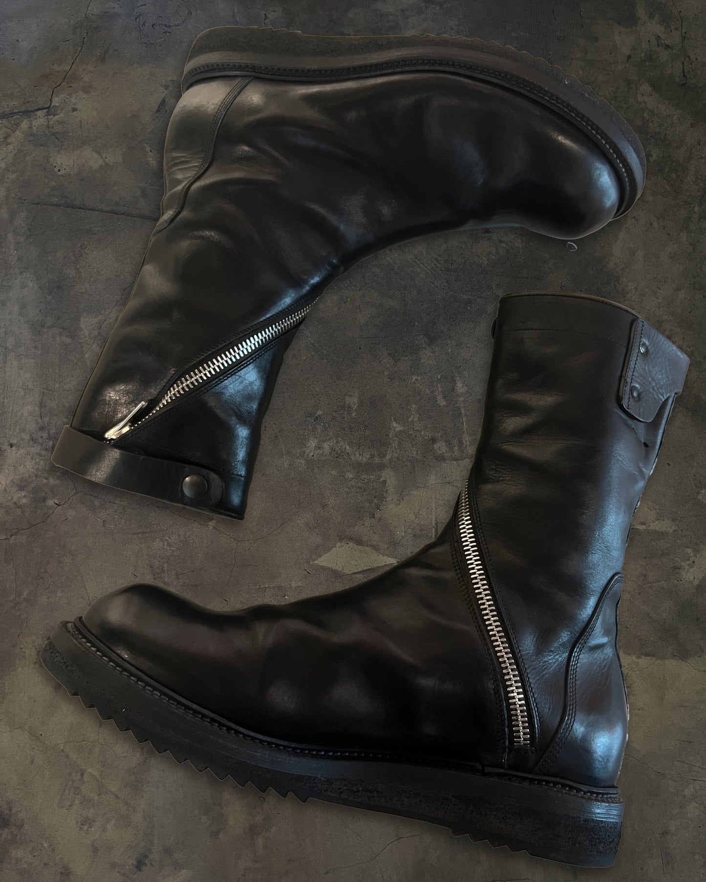 RICK OWENS FW2010 " GLEAM " SPIRAL CREEPER BOOTS