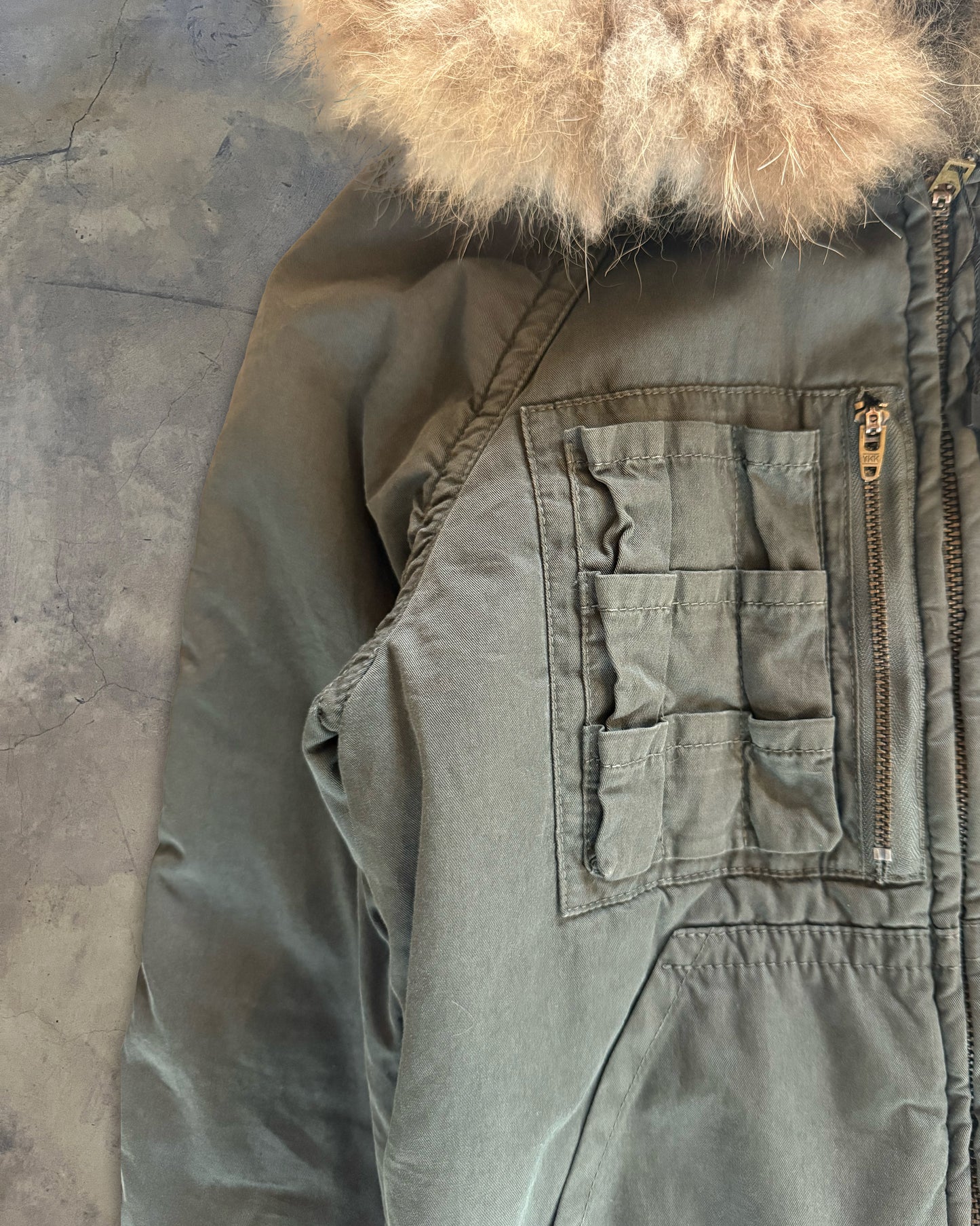 00s SUNAO KUWAHARA FUR MILITARY CARGO JACKET