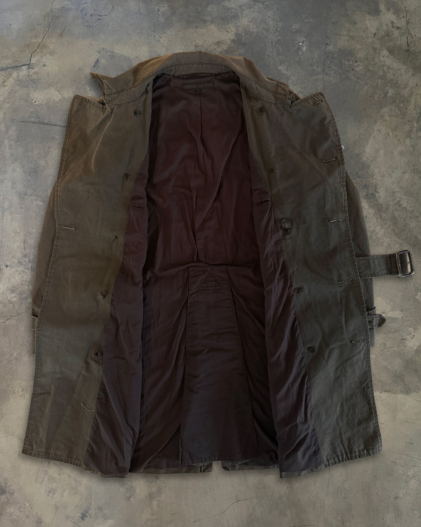 VERONIQUE BRANQUINHO CHARCOAL DOUBLE BREASTED TRENCH COAT