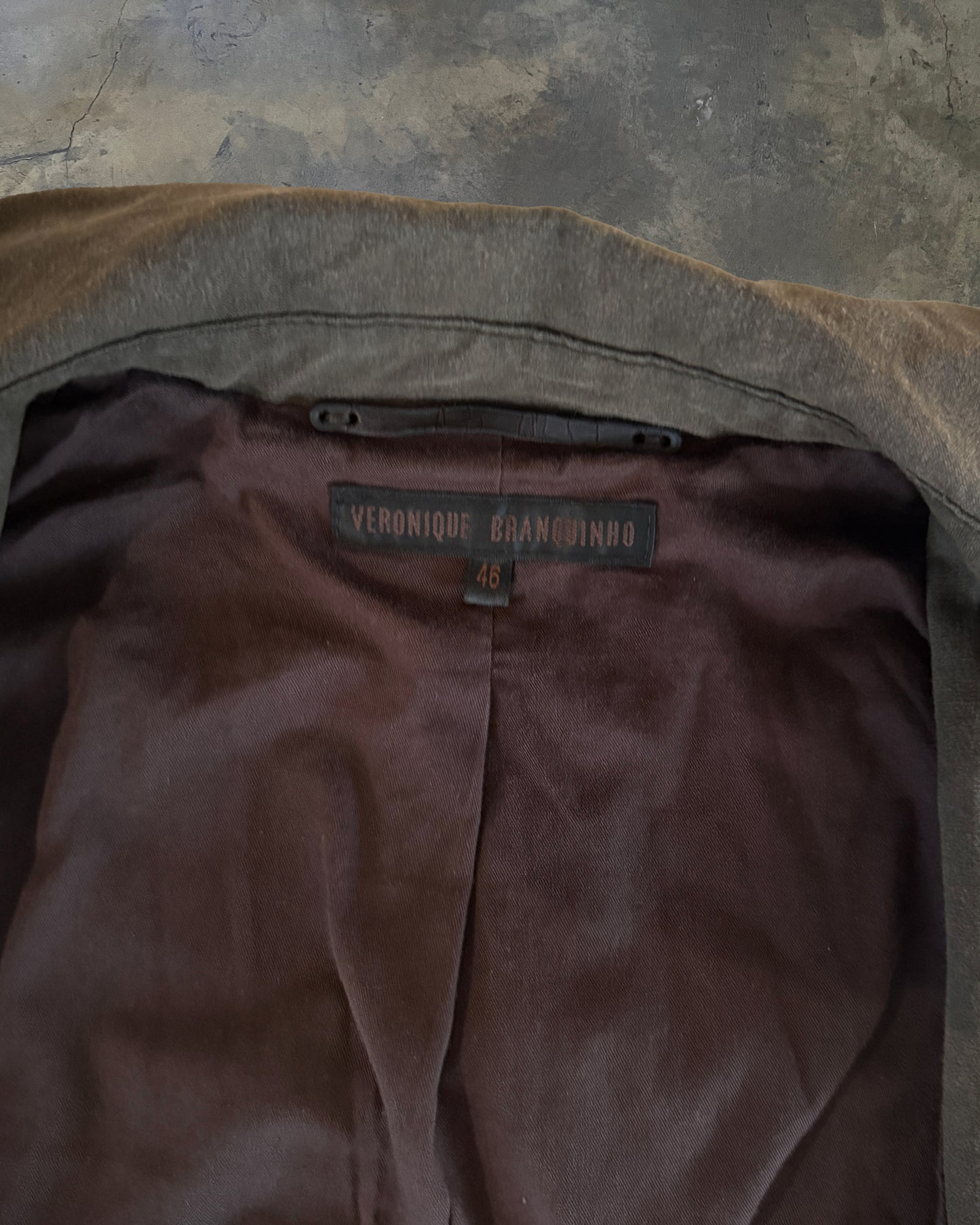 VERONIQUE BRANQUINHO CHARCOAL DOUBLE BREASTED TRENCH COAT