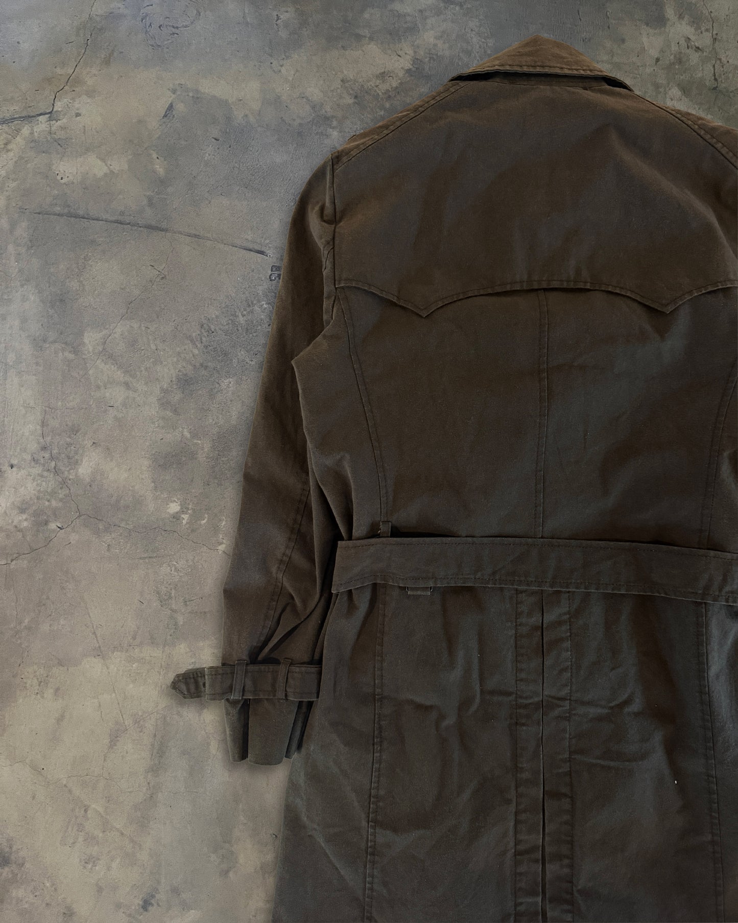 VERONIQUE BRANQUINHO CHARCOAL DOUBLE BREASTED TRENCH COAT