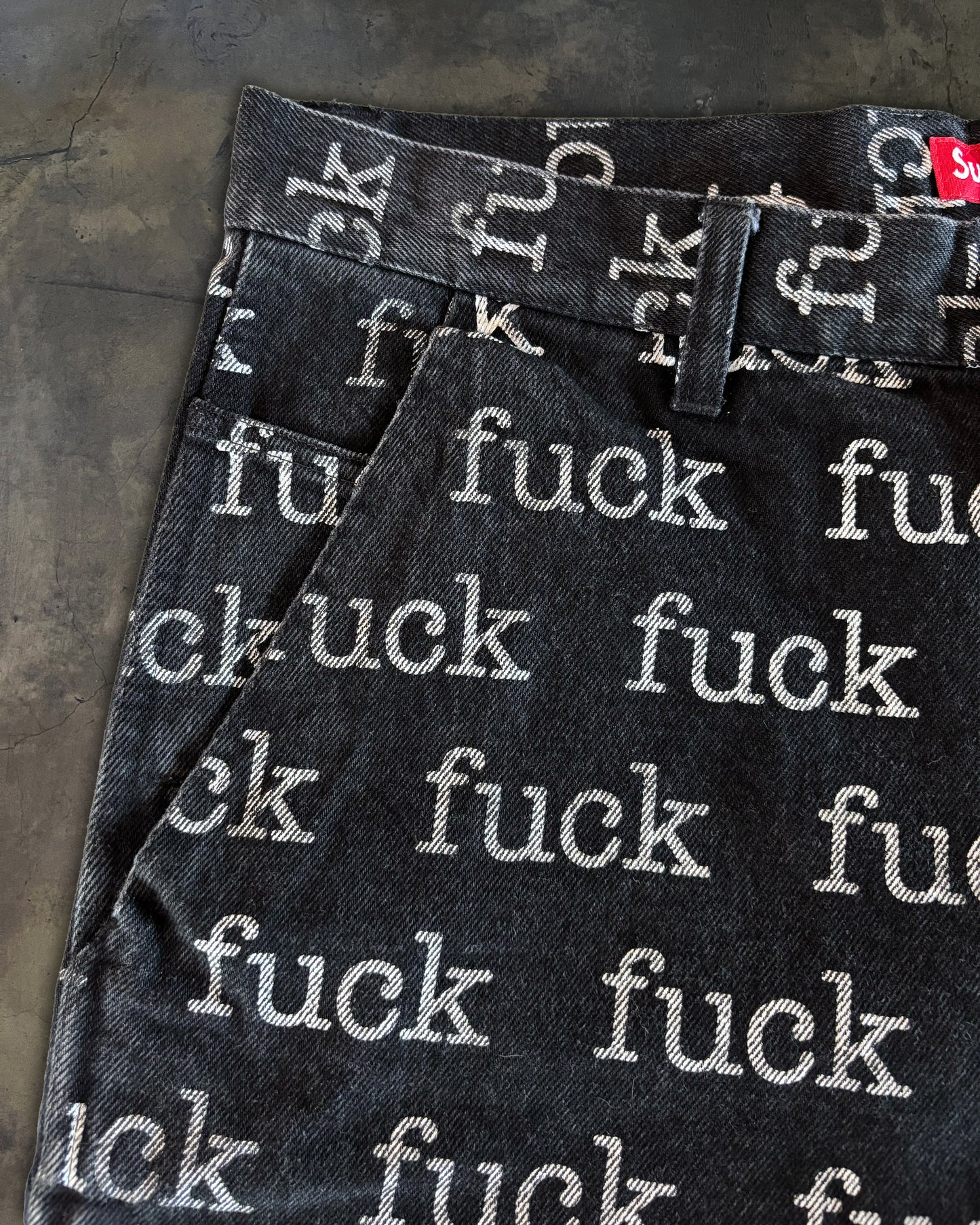 SUPREME SS2013 FUCK DENIM SHORTS