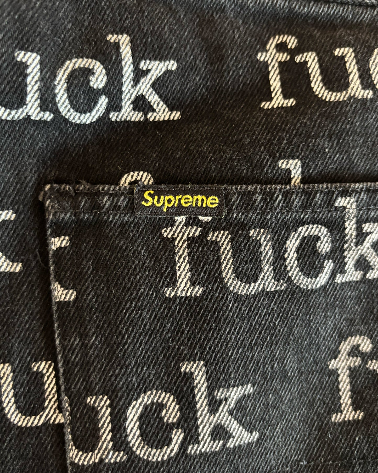 SUPREME SS2013 FUCK DENIM SHORTS