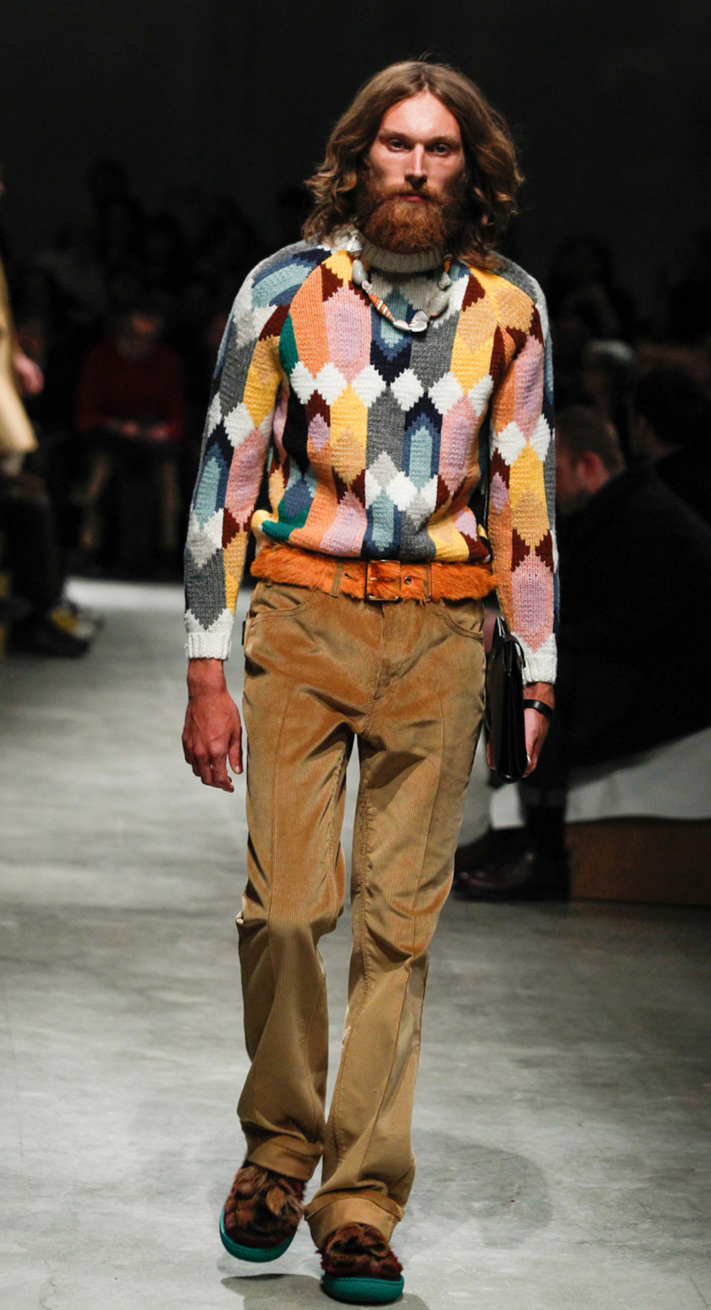 PRADA FW2017 RUNWAY FUR BELT