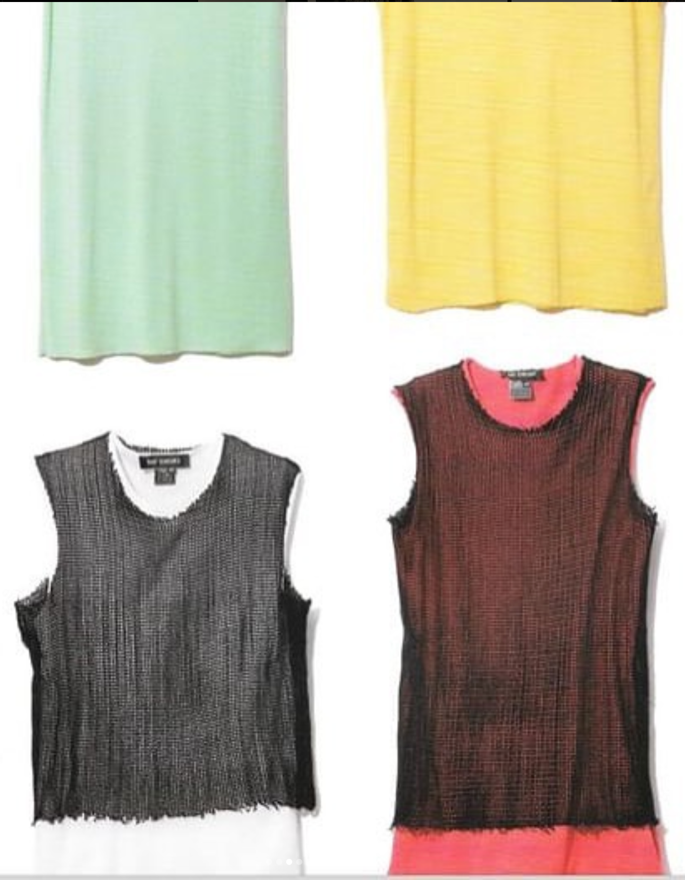 RAF SIMONS SS1999 "KINETIC YOUTH" MESH NET TANK