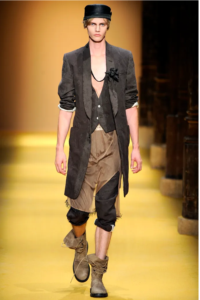 ANN DEMEULEMEESTER SS2012 "FANGO" LACE COMBAT BOOTS